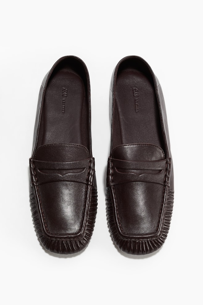 Loafers en cuir - Bordeaux/Crème/Beige/Noir/Noir - 1