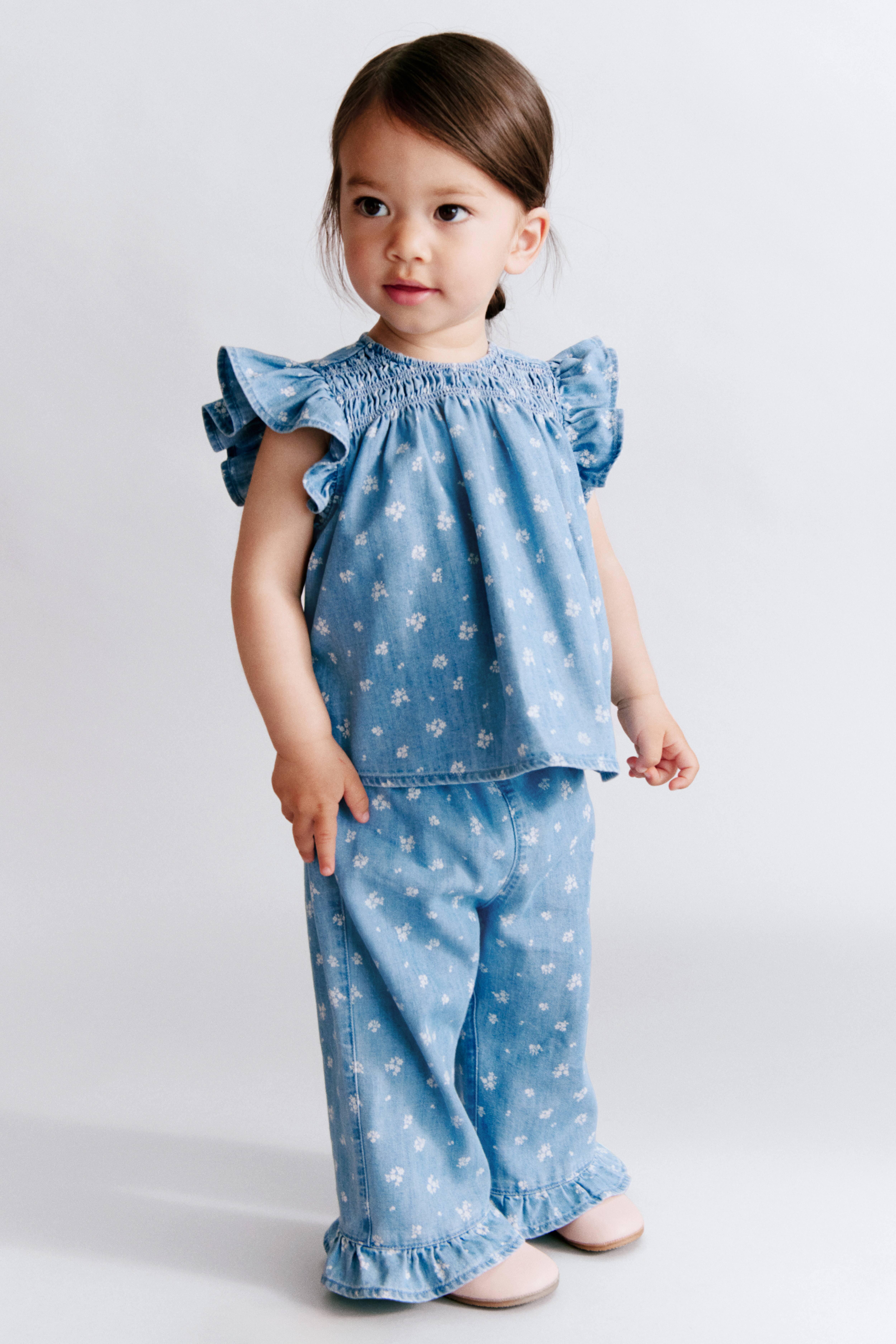 2-Piece Printed Denim Set