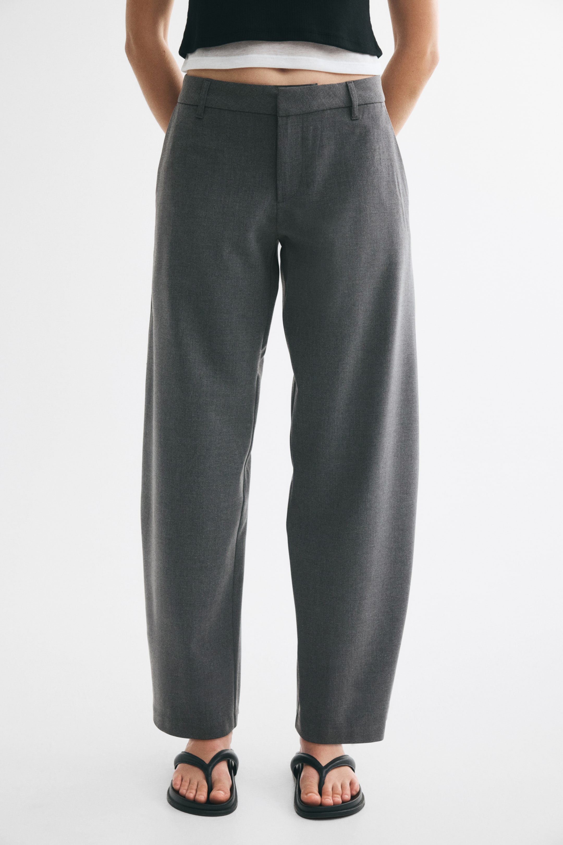 Pantalon chic à jambes tonneau