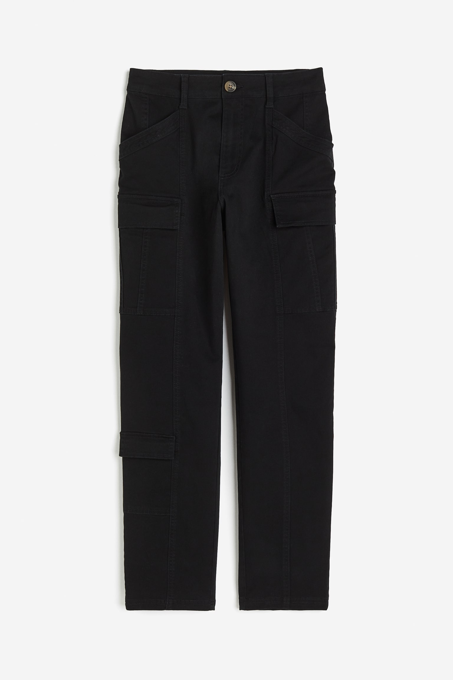 Twill Cargo Pants - Black/Khaki green - 2