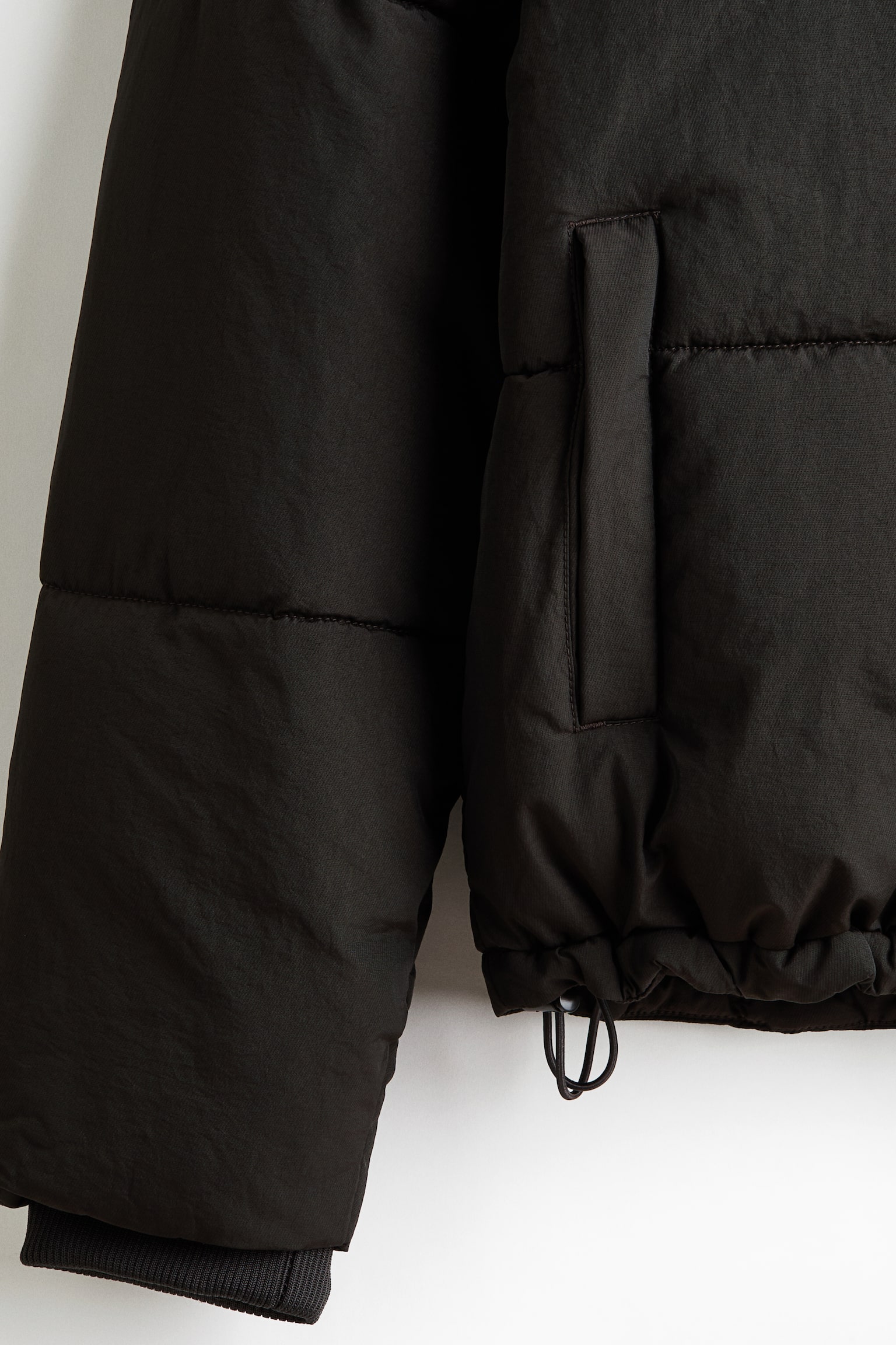 ナイロンパファージャケット - ダークブラウン/カーキグリーン - 5