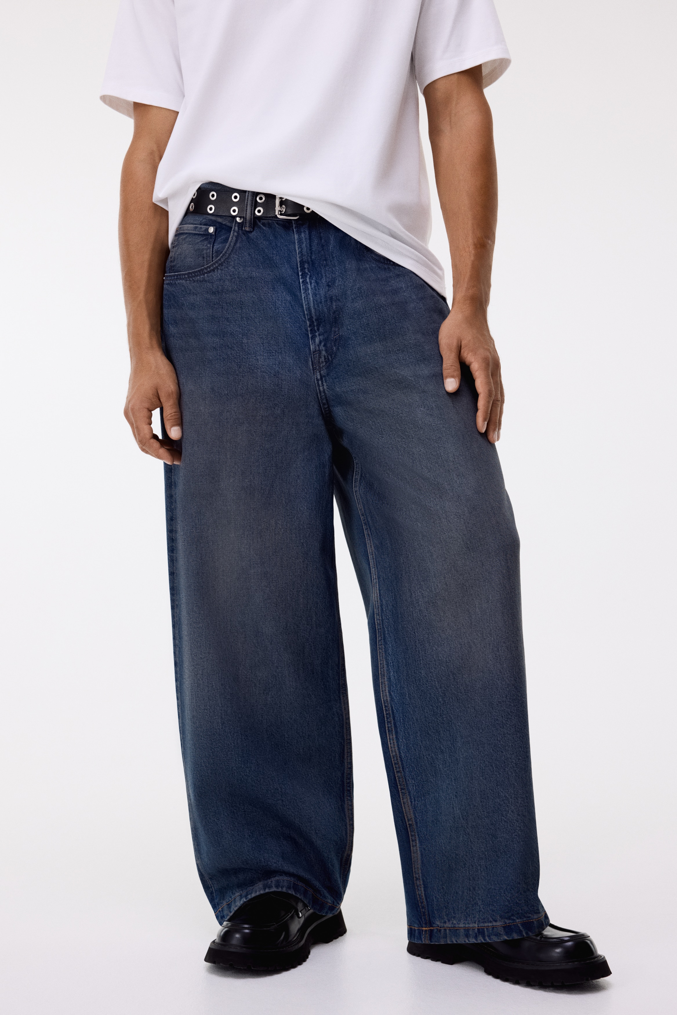 スーパーバギーデニム - デニムブラック - Men | H&M JP