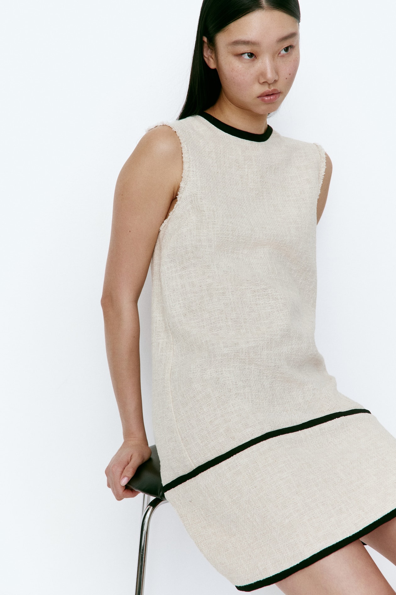 Linen-Blend Shift Dress - image 4