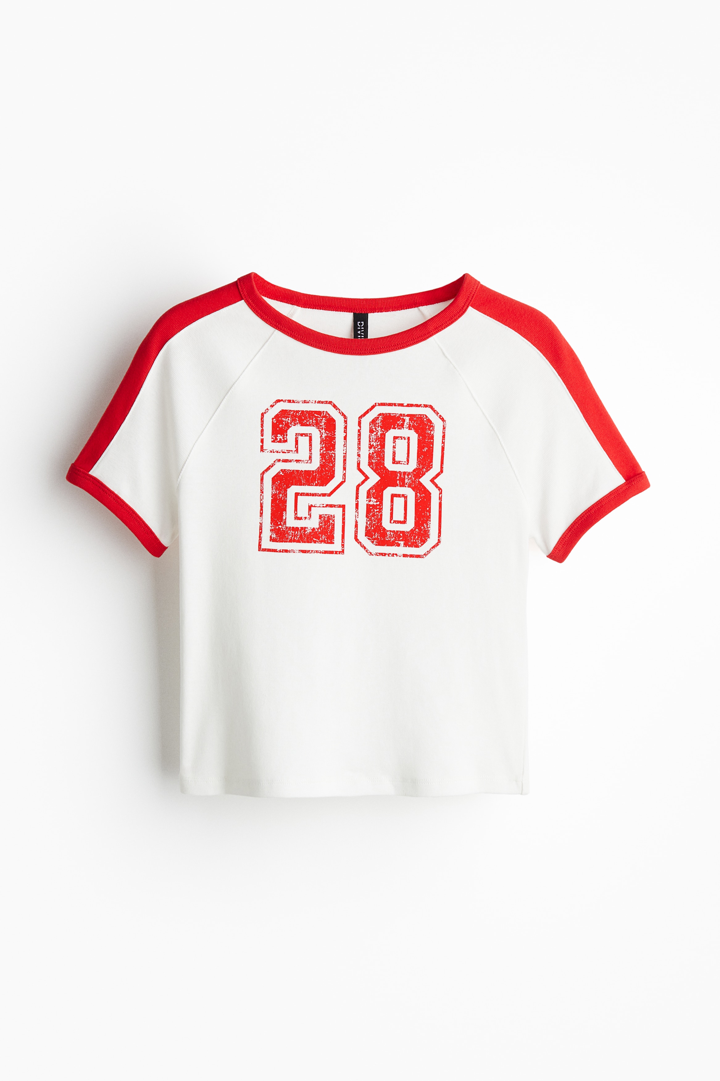 Women's White/28 Short Printed T-Shirt | H&M CA