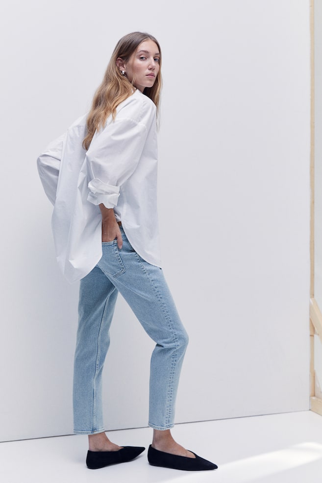 MAMA Slim Ankle Jeans - Lys denimblå/Medium denimblå/Sort/Washed out/Hvid/Sort/Denimblå - 1