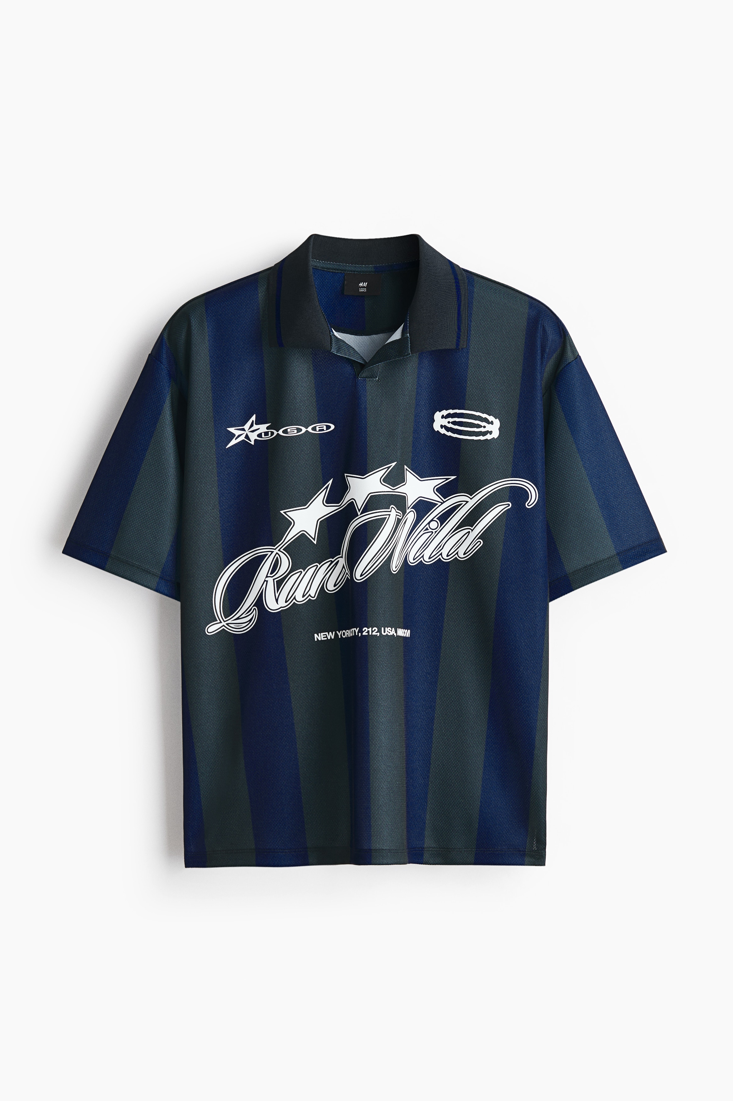 Loose Fit Football shirt - Dark blue/Run Wild/Dark green/Run Wild/Dark purple/Run Wild