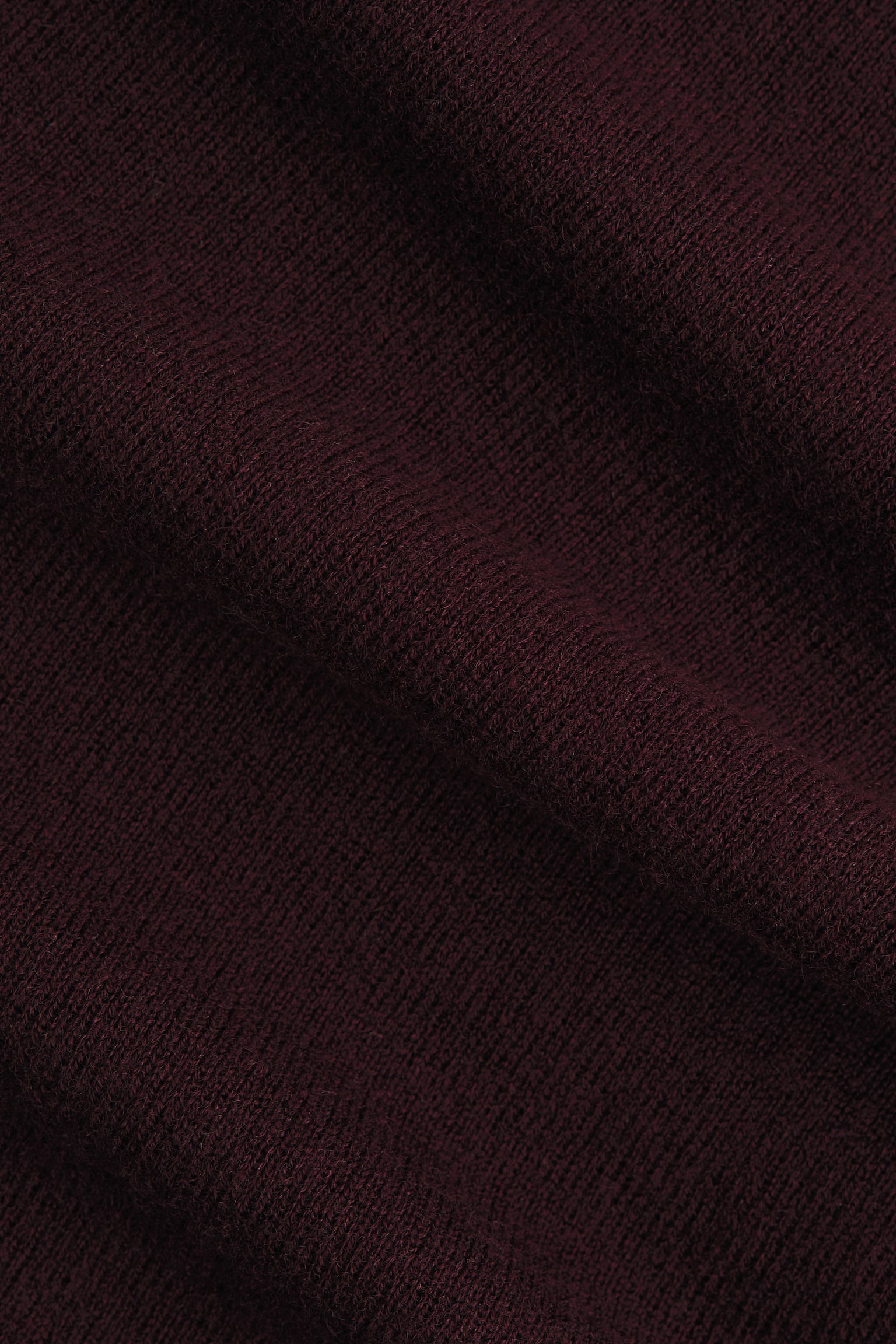 Pullover a collo alto in misto cashmere - Viola prugna cioccolato/Rosso acceso/Crema - 2
