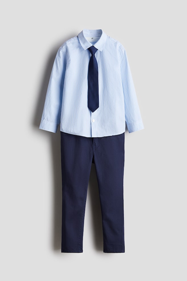3-piece dressy set - Blue/Stripe - 1