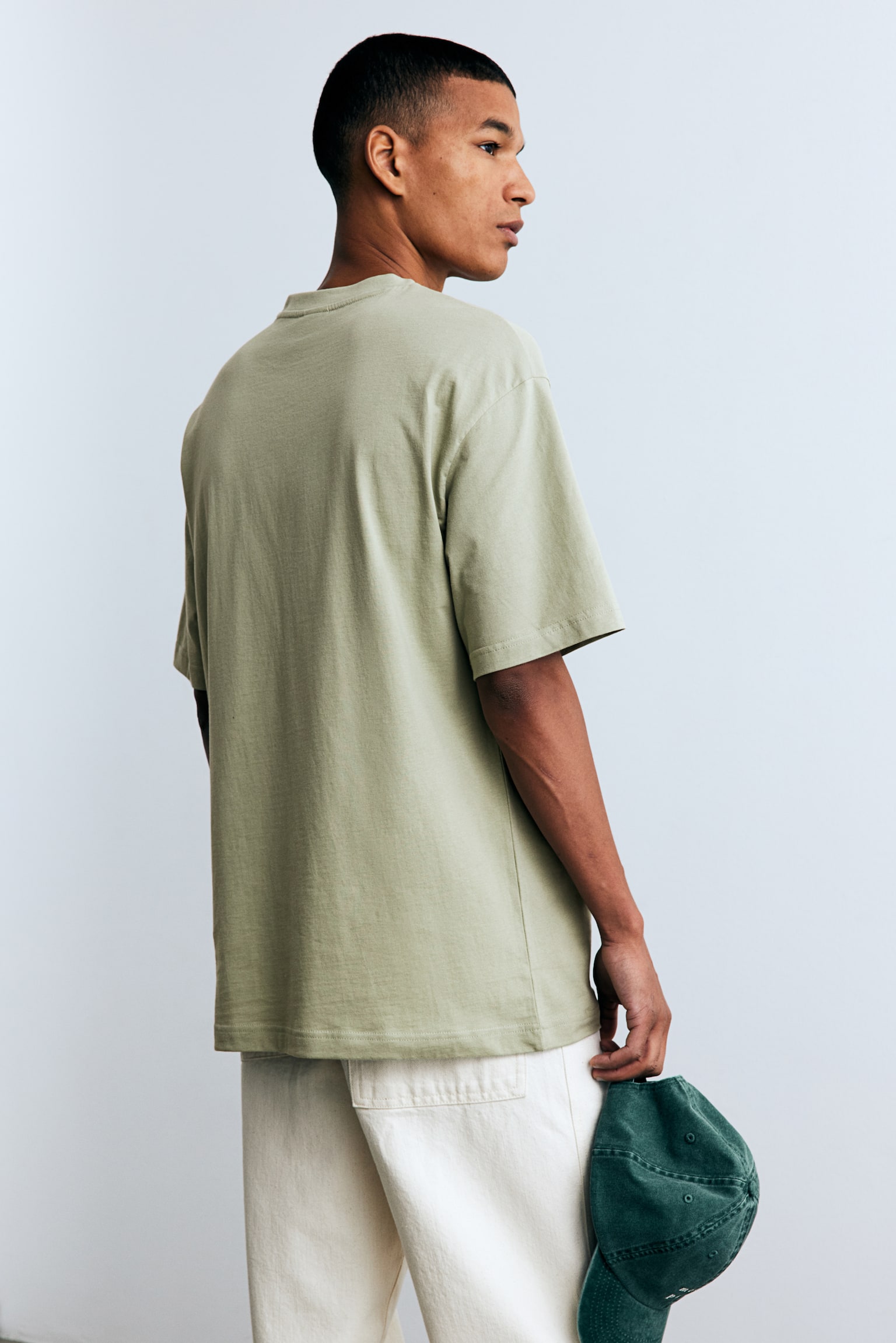 Loose Fit T-shirt - Pistachio green/Black/White/Dark grey/Light beige - 5