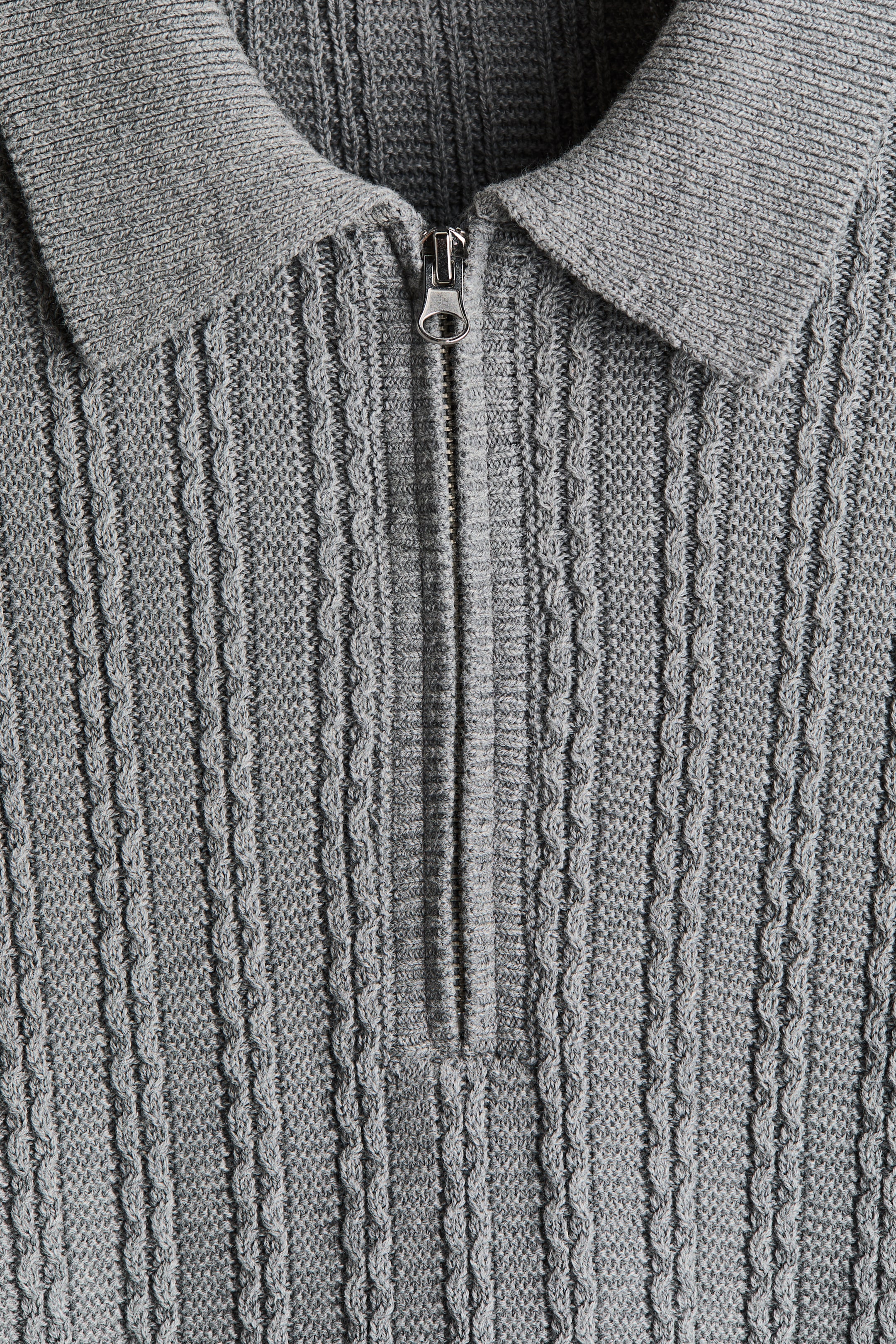 Relaxed-Fit Half-Zip Polo Shirt