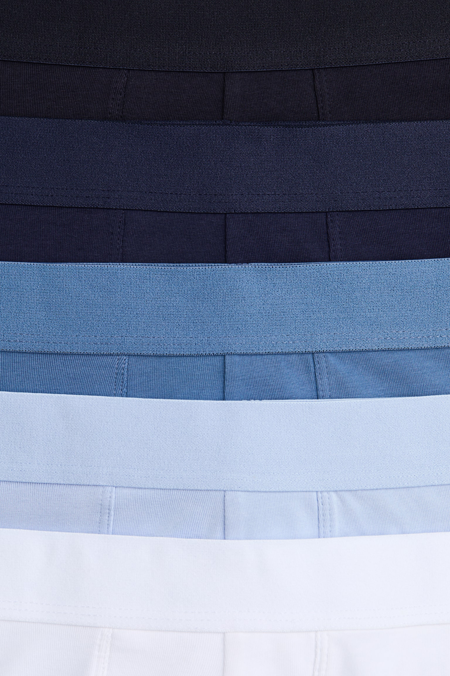 5-pack mid trunks with Lycra® - Medium blue/Light blue/Dark grey marl/Black/Black/Beige/Dark brown/White/Navy blue/Grey marl/Khaki green - 5