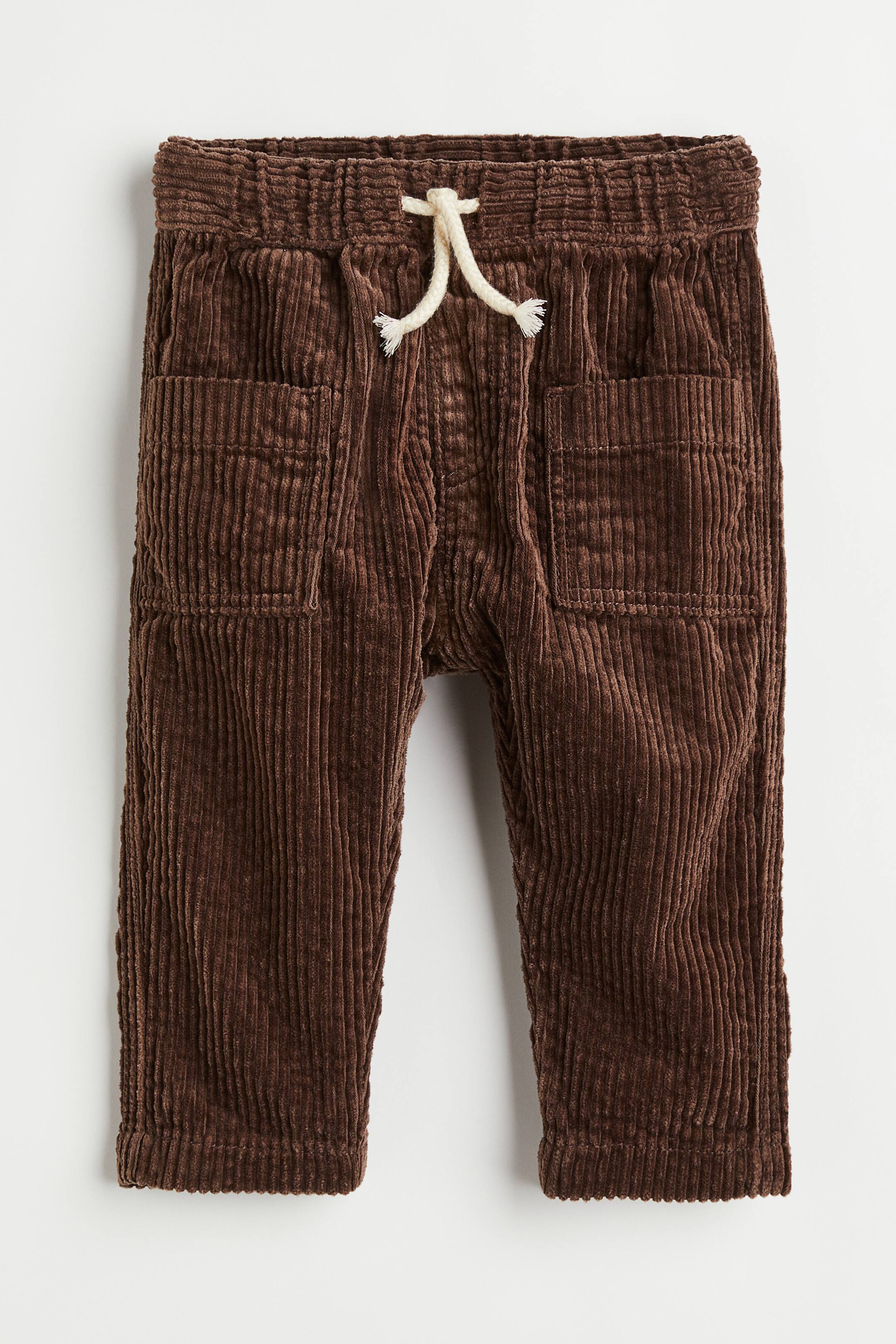 Cotton Corduroy Pants - Dark brown - Kids | H&M US