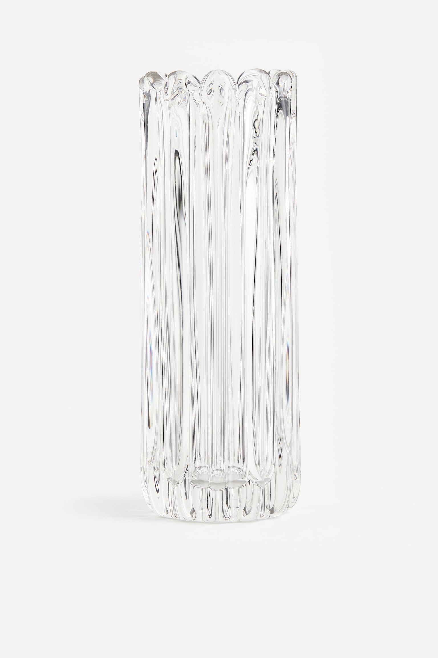 Tall glass vase - Clear glass - 1