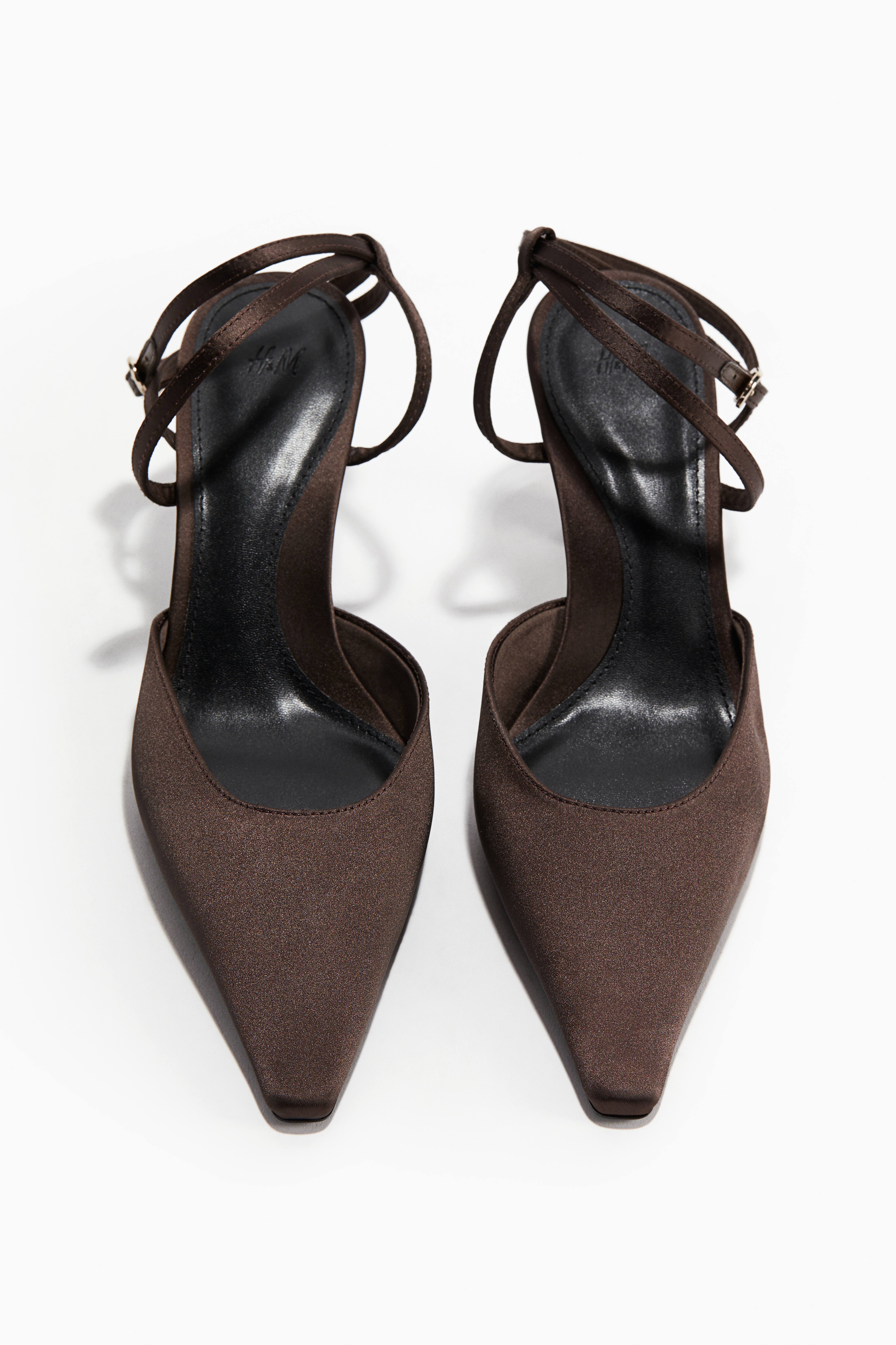 Pointed Satin Pumps