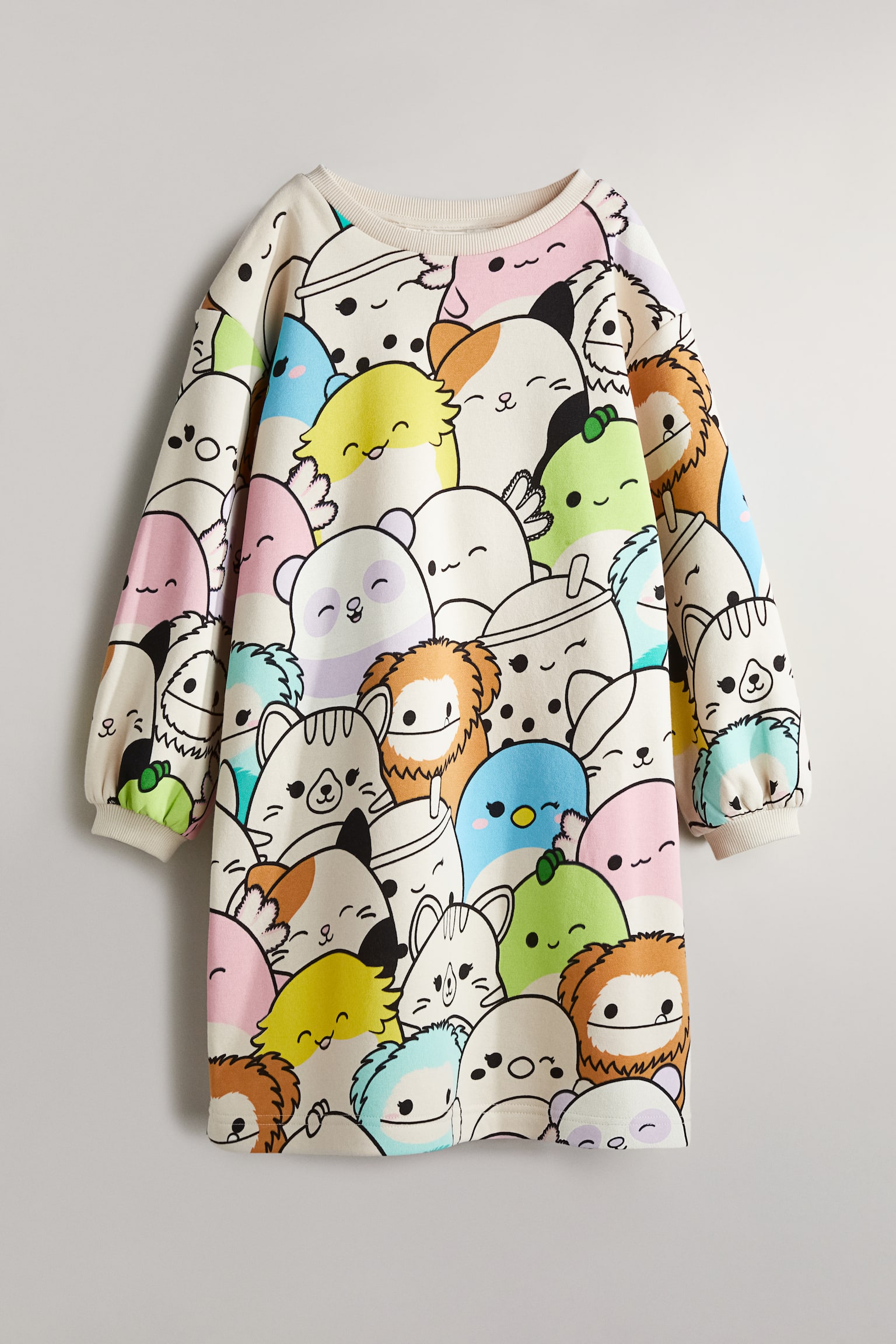 Pattern Sweater Dress - Cream/Squishmallows - 1