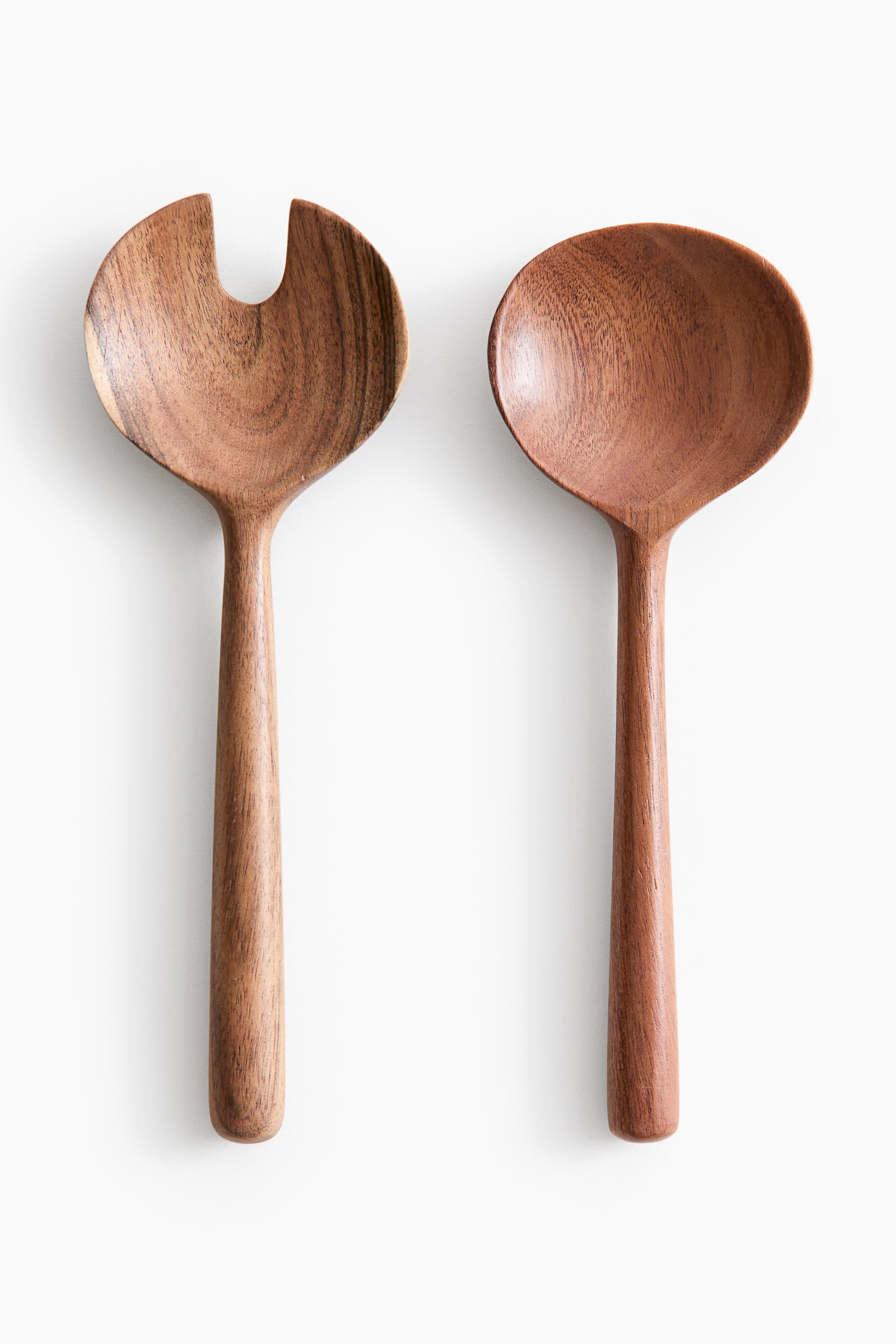 Wooden Salad Servers - Brown - 1