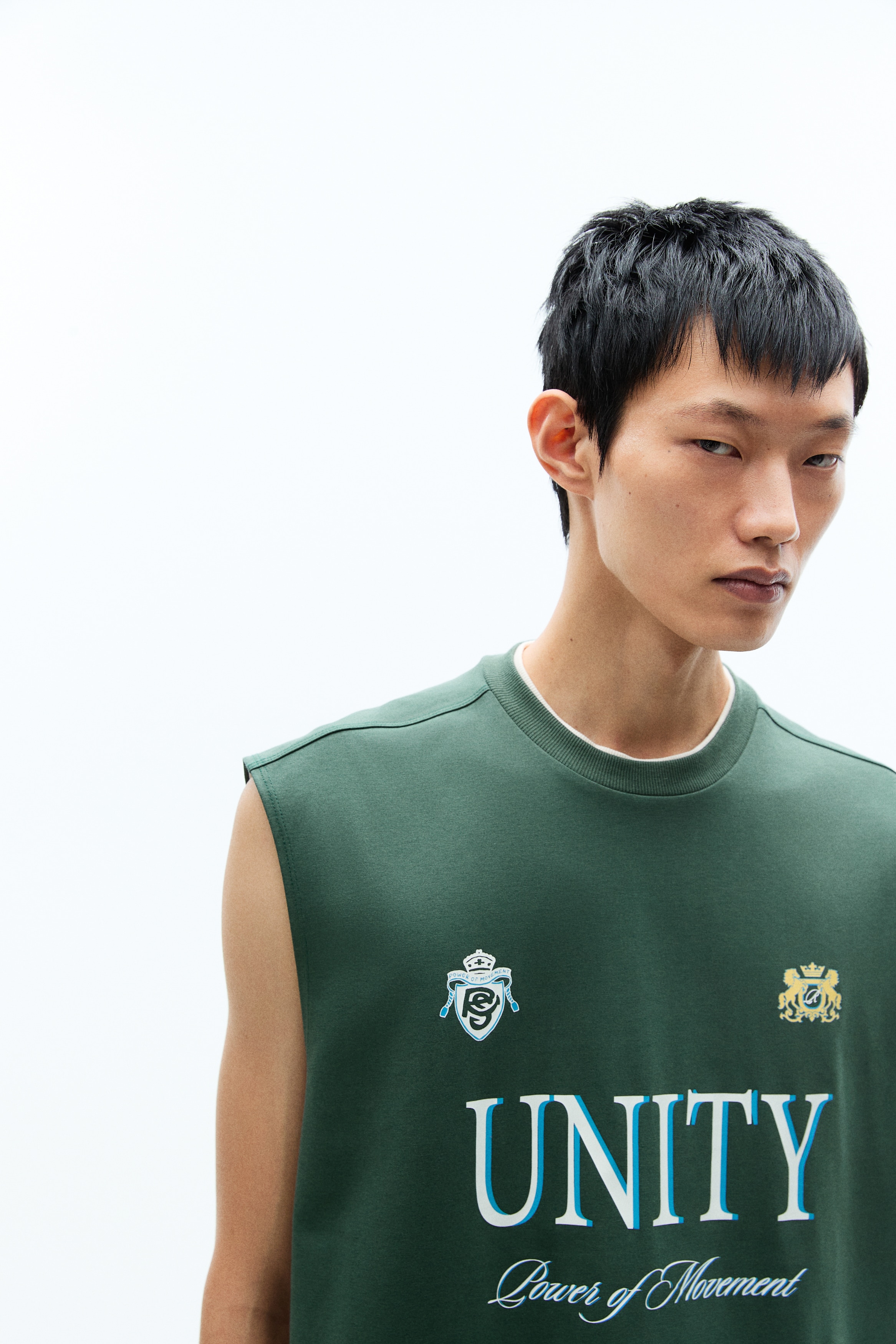 Loose Fit Printed vest top - Green/Unity/Cream/Royal Season/Red/Unity