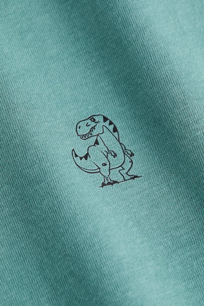 T-shirt i bomuld - Støvet turkis/Dinosaur/Sort/Hvid/Okker/dc/dc/dc/dc/dc/dc/dc/dc - 4