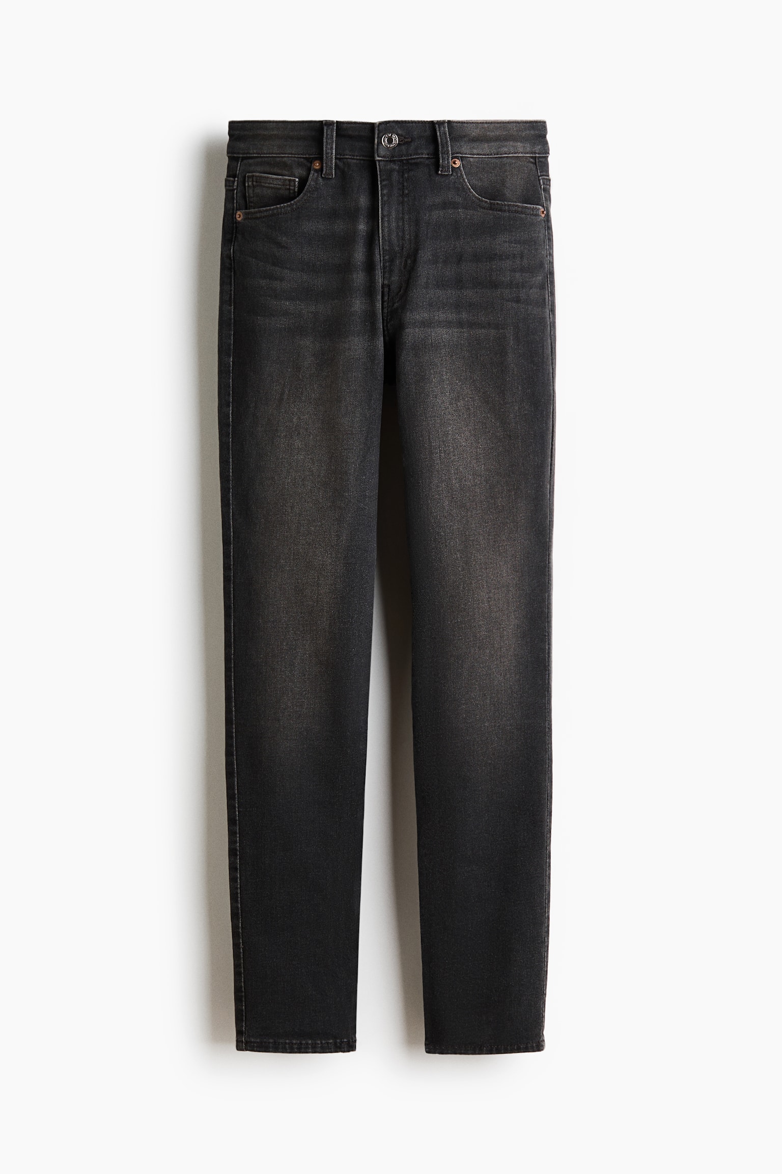 Skinny High Waist Jeans - Tmavě šedý denim/Černý denim/Denim blue/Denim blue/Světlý denim blue/Černá/Černá/Tmavý denim blue - 1