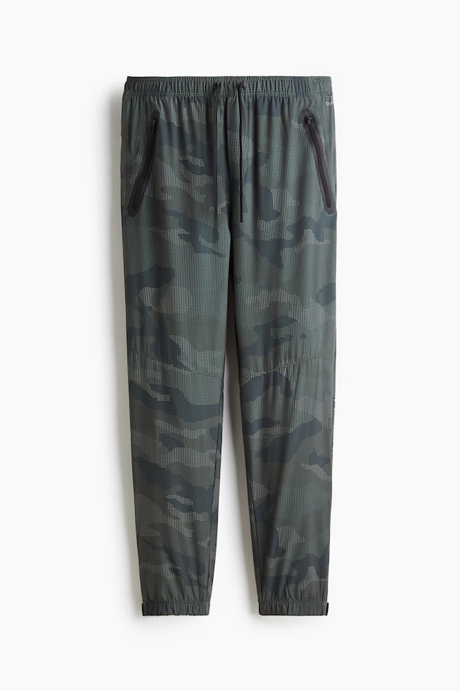 Regular Fit Sports joggers with DryMove™ - Dark green/Patterned/Black - 1