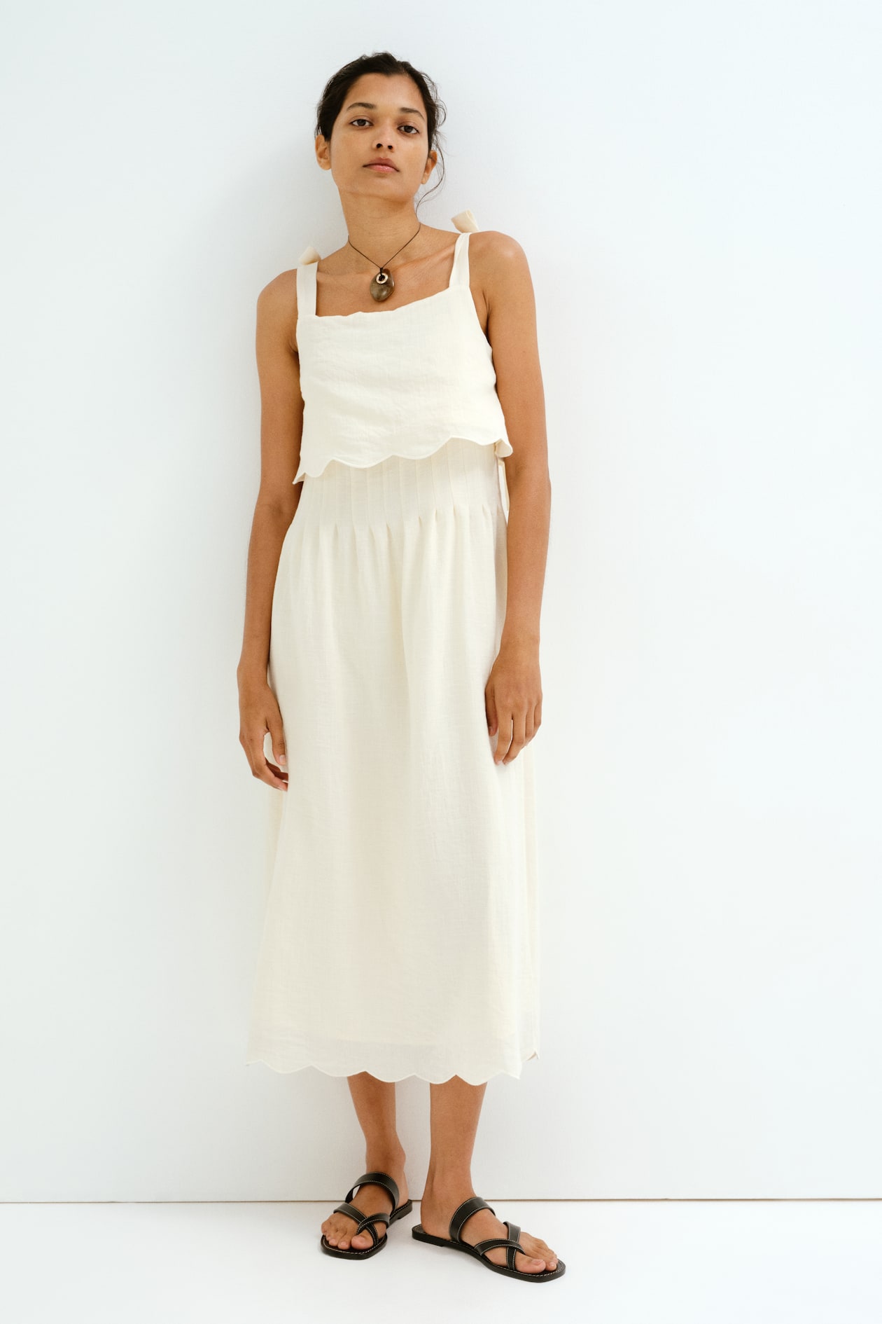 MAMA Tie Strap Nursing Dress Cream Ladies H&M AU