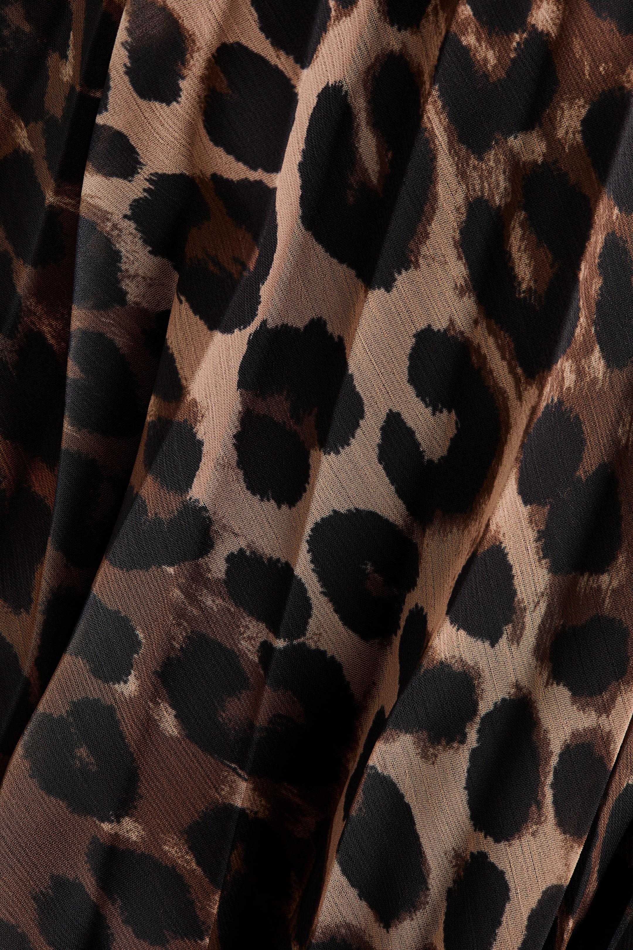 View larger image: Sheer pleated skirt - Brown/Leopard print - Ladies | H&M 6