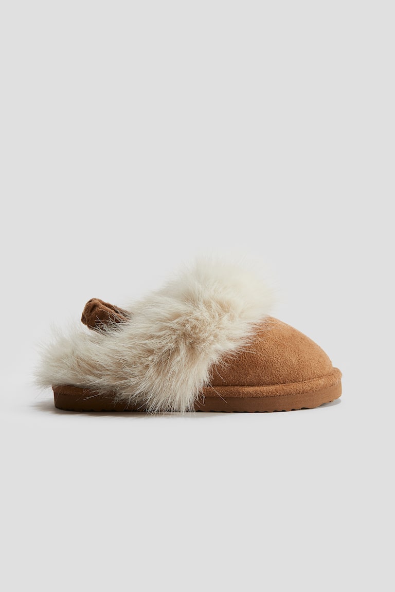 Kids Sheepskin Slippers Natural Wool Slippers For Children