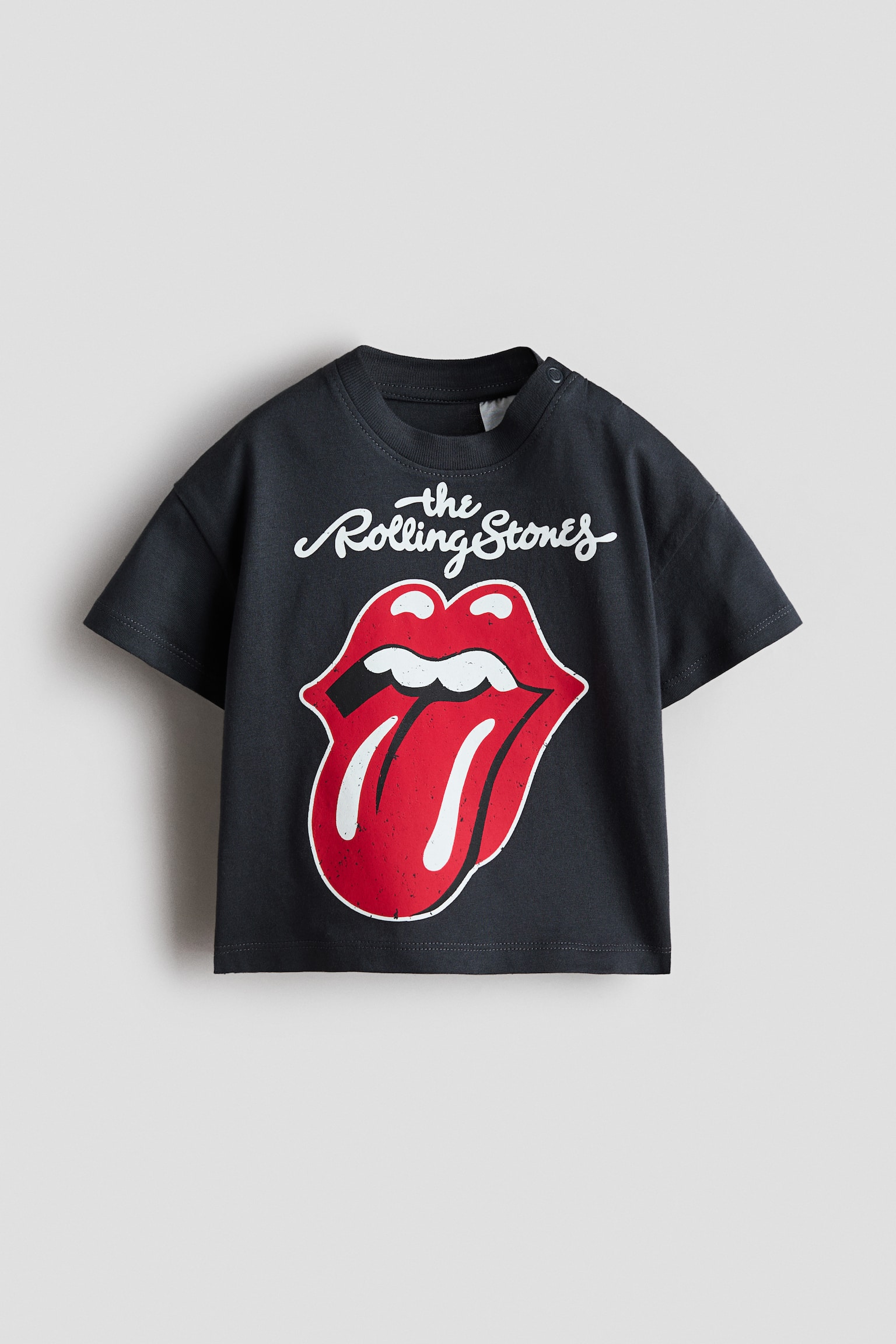 プリント コットンTシャツ-ダークグレー／The Rolling Stones - 1
