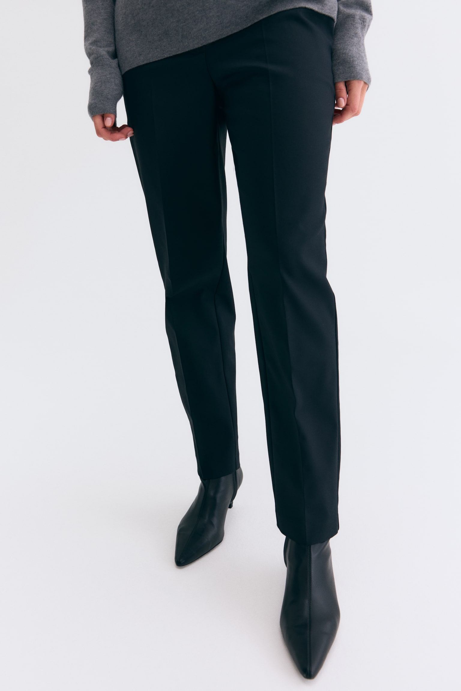 MAMA מכנסי סיגר - שחור/כחול נייבי - 4