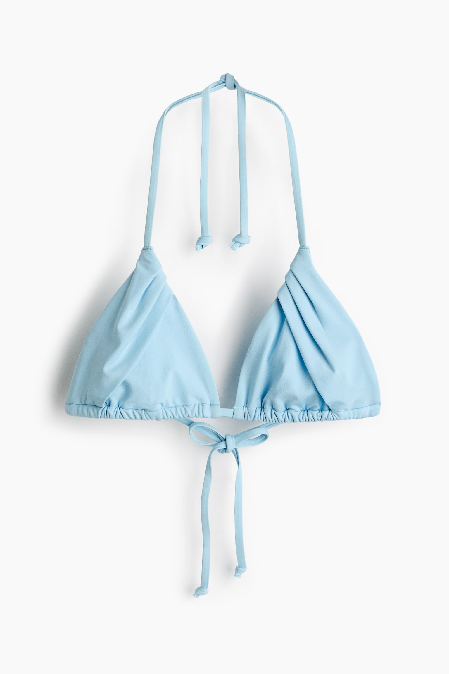 Dolgulu Üçgen Bikini Üstü - Açık mavi/Parlak kırmızı - 1