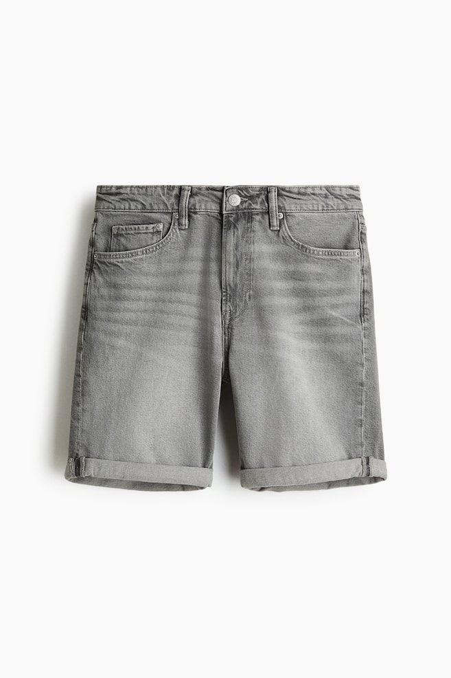 Calções em ganga Slim - Cinzento denim/Azul denim claro/Preto denim/Azul denim - 1