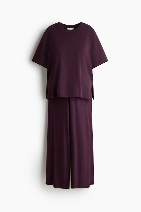 Комплект для беременных H&M Mama Before & After, 2 предмета, цвет: Тёмный фиолетовый