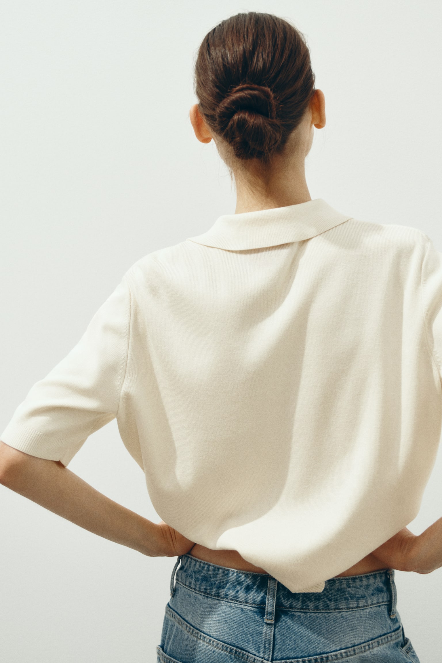 Ζακέτα με γιακά - Κρεμ/Μαύρο/Σκούρο καφέ/Μπορντό/Κρεμ/Σκούρο καφέ/Έντονο μπλε/Μπεζ - 5