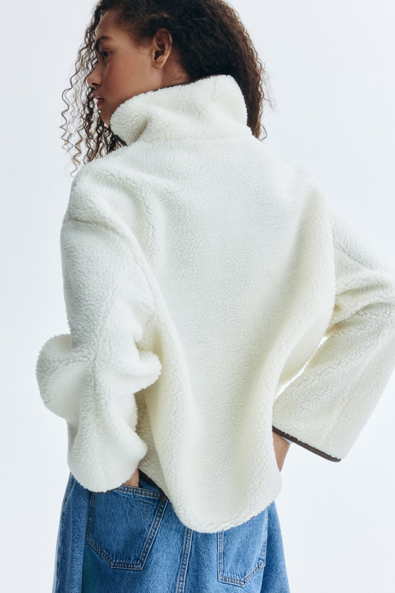 Half-Zip Teddy Fleece Sweatshirt - image 4