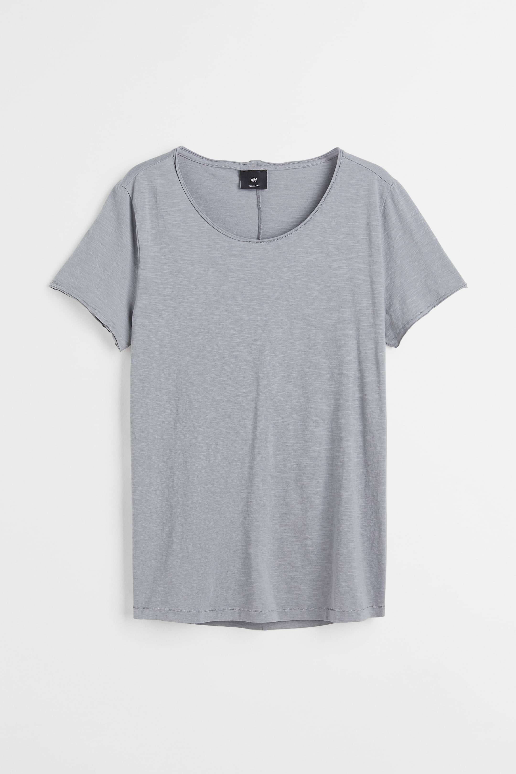 View larger image: Roll-edge T-shirt - Gray melange - Men | H&M PH 1