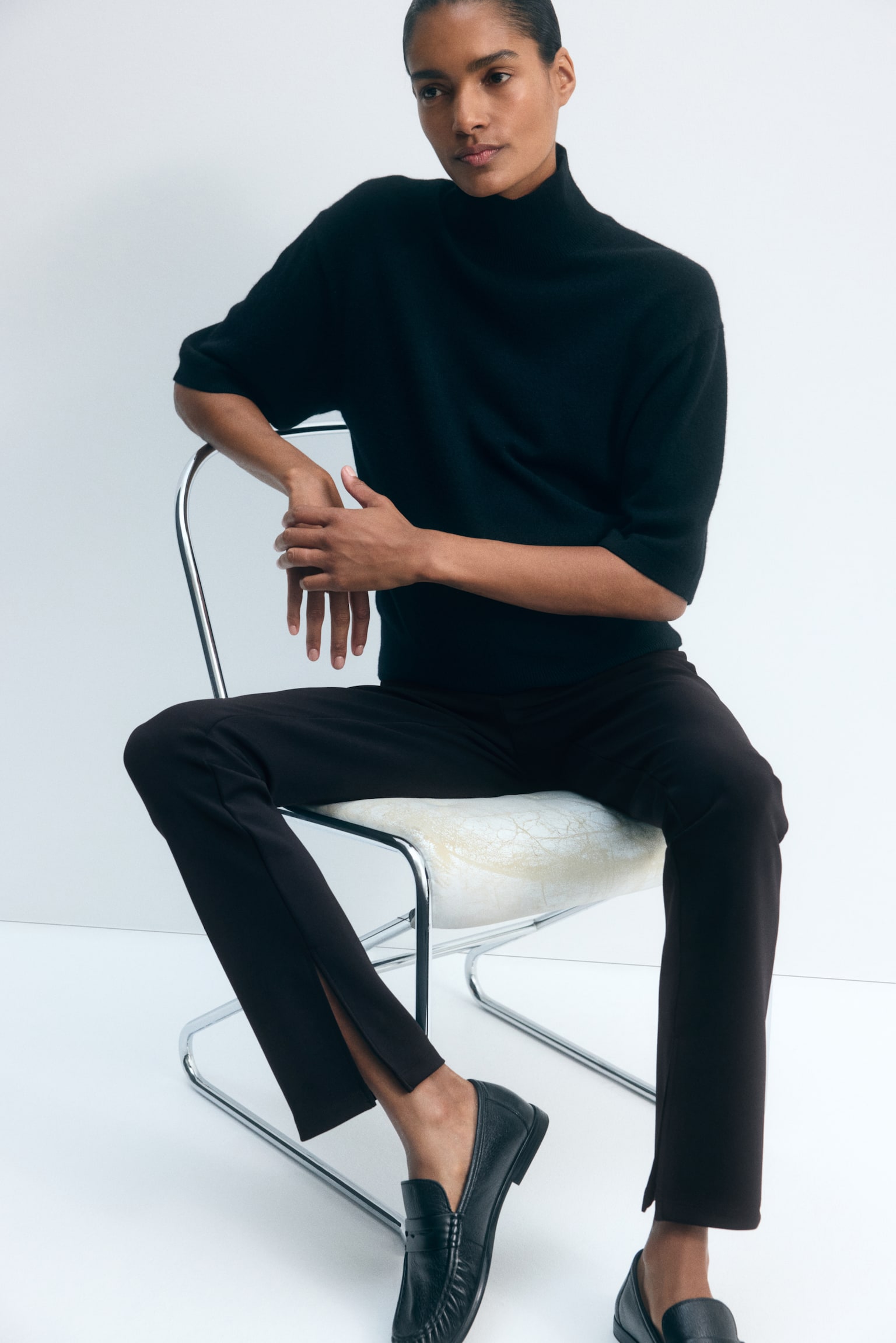 Женские брюки H&M Mama Ponte, цвет: Чёрный — фото 3