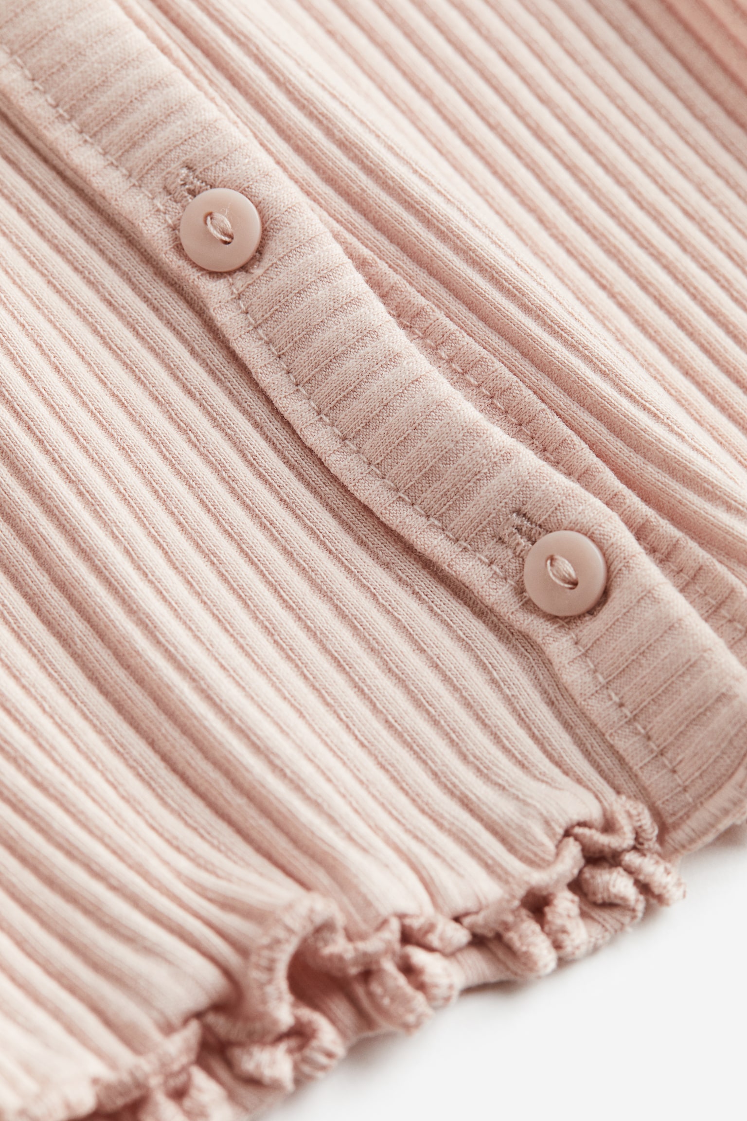 Ribbed jersey cardigan - Dusty pink - 4