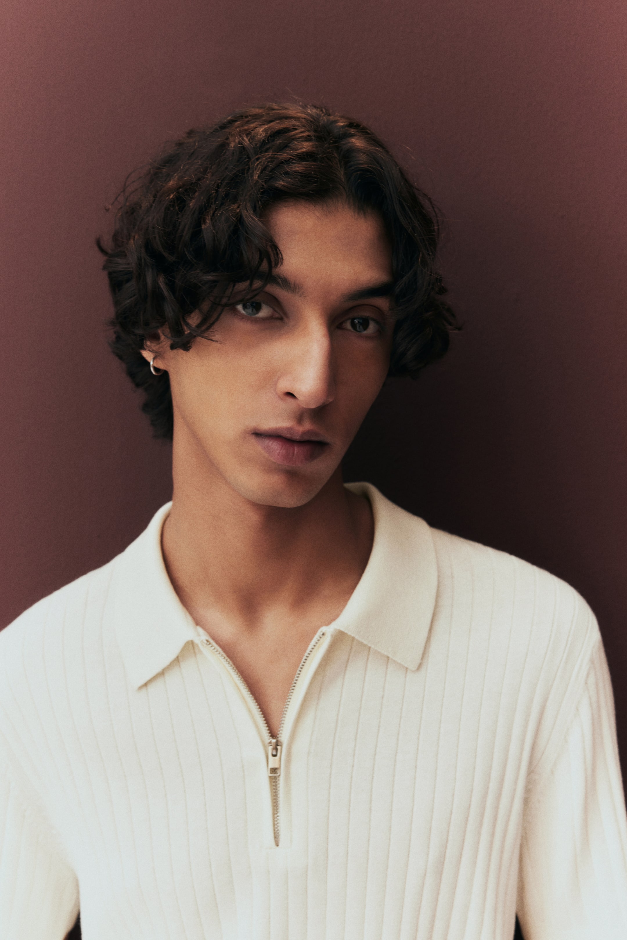 Ver imagem maior: Polo com fecho éclair Slim Fit - Creme - HOMEM | H&M PT 2