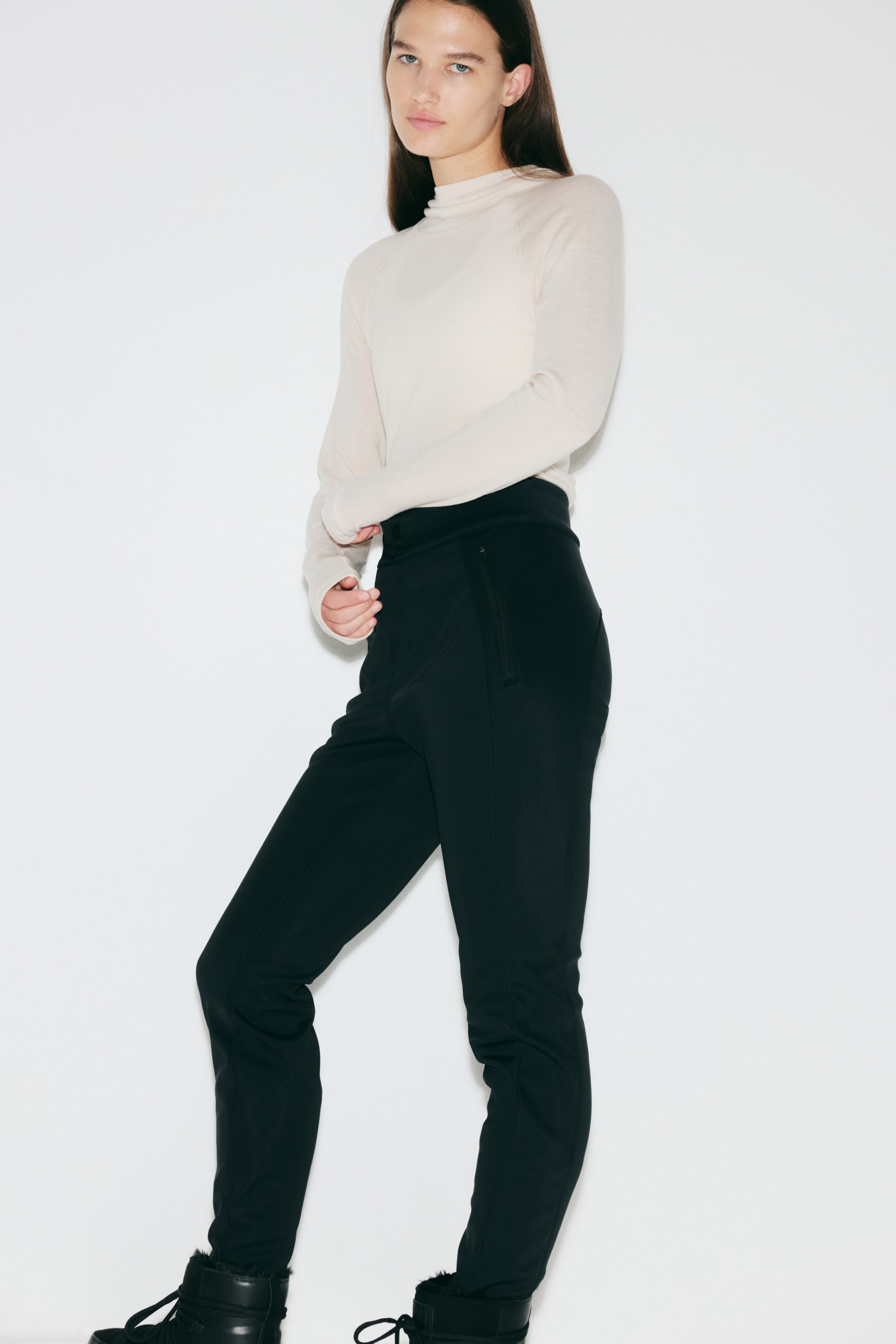 Agrandir l'image: Pantalon de ski à l'intérieur brossé - Noir - FEMME | H&M FR 2