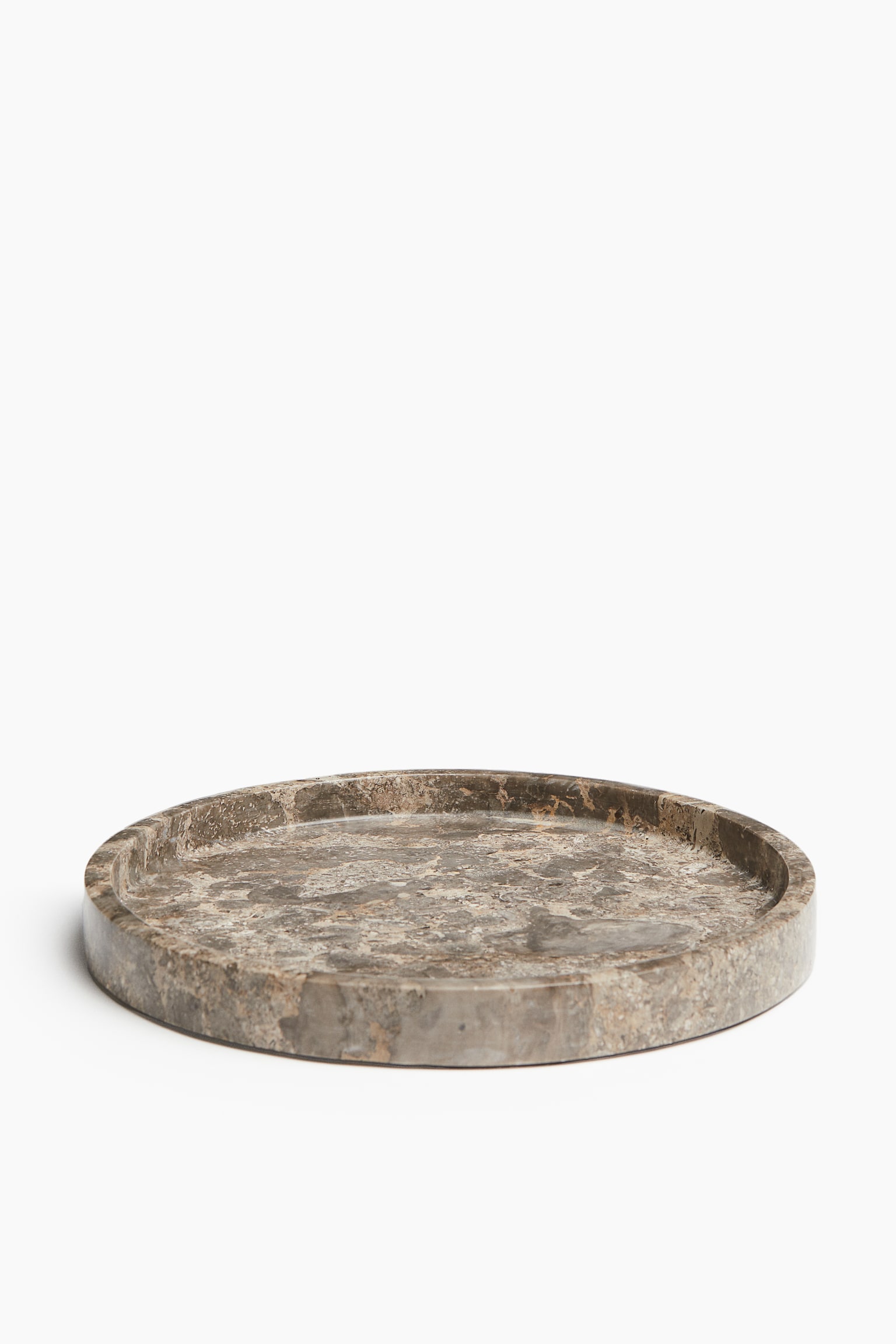 Round marble tray - Grey/Marble-patterned - 4