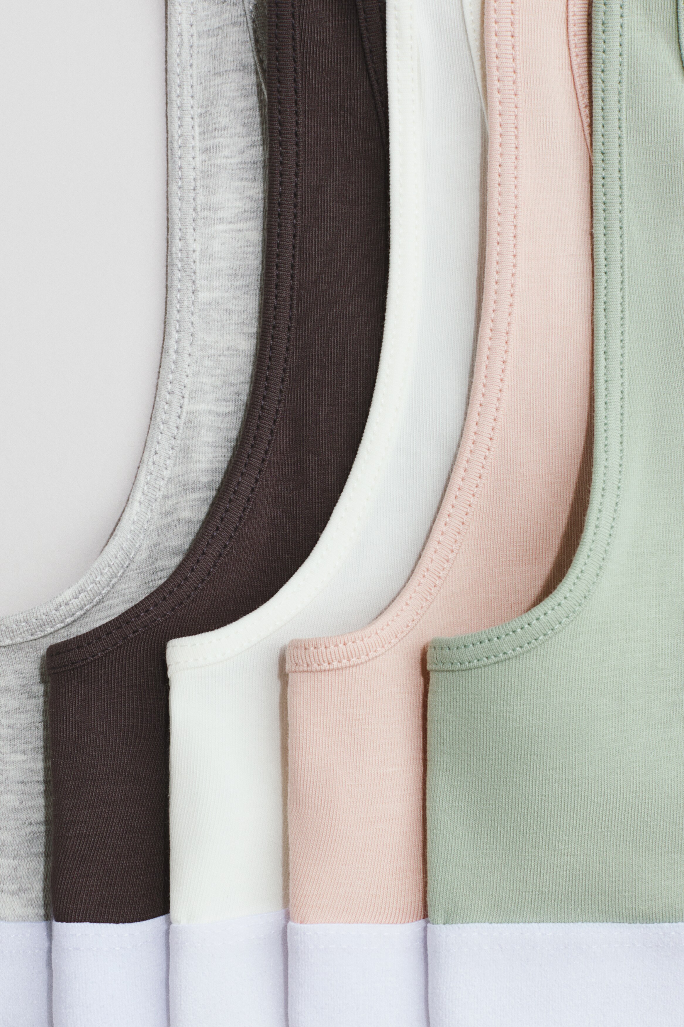 5-pack Cotton Tops - Light green/NYC - Kids | H&M US