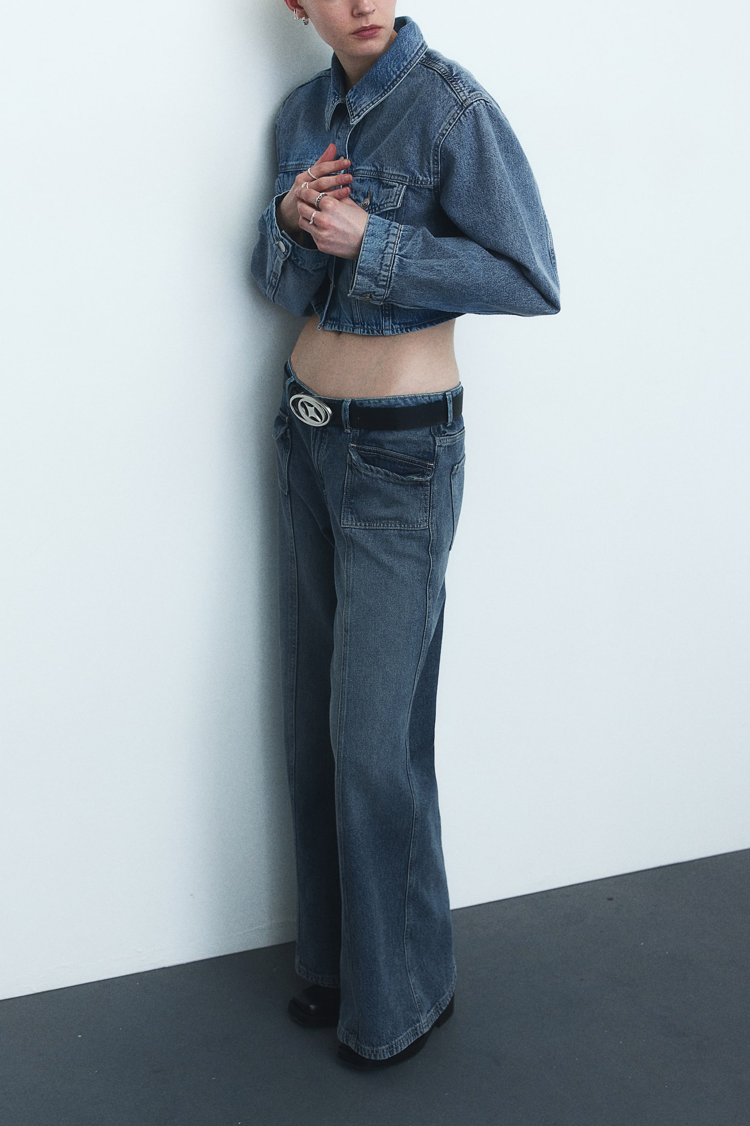 Wide Regular Jeans - Denim blue/Pale denim blue/Grey - 5