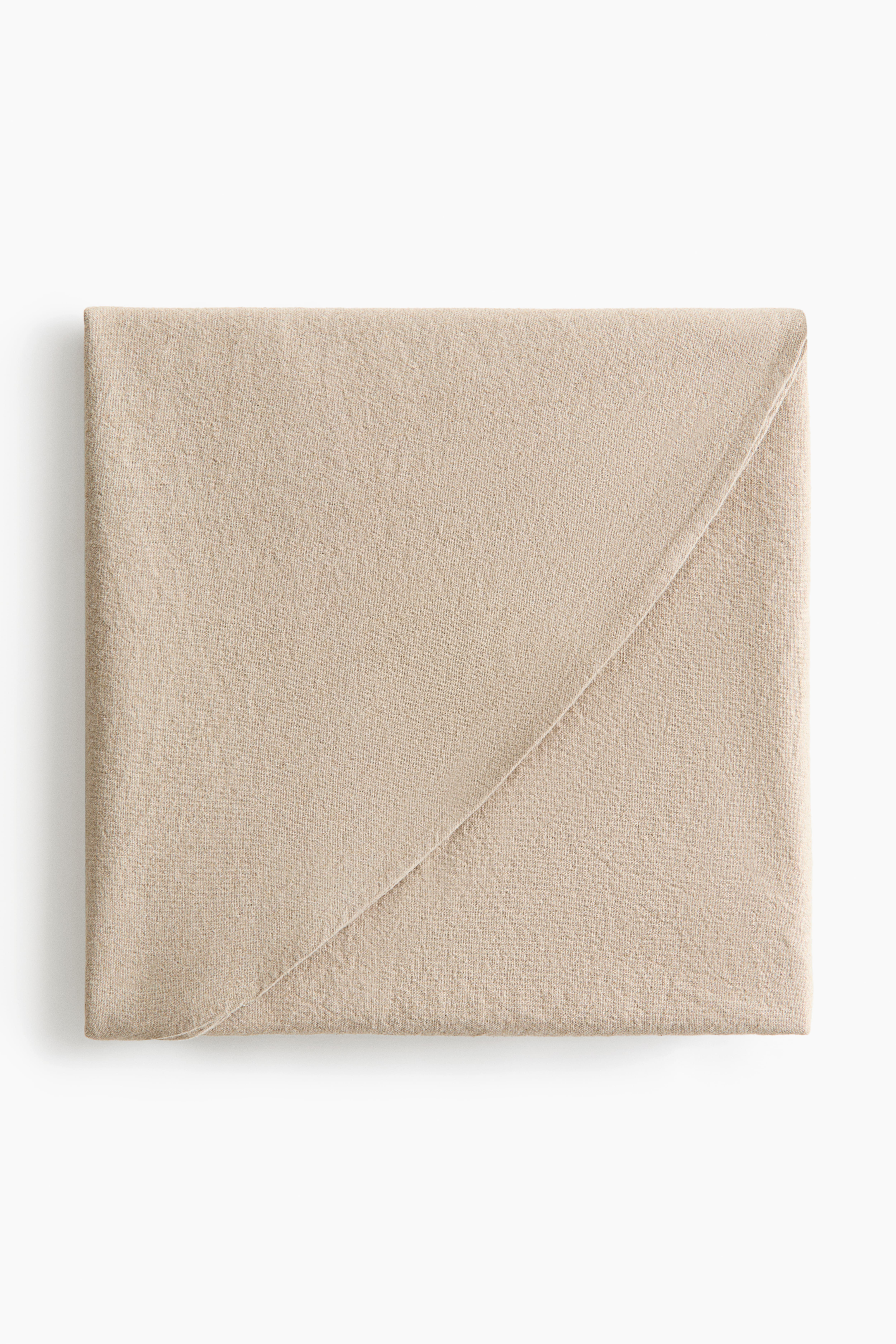 Round Linen-Blend Tablecloth