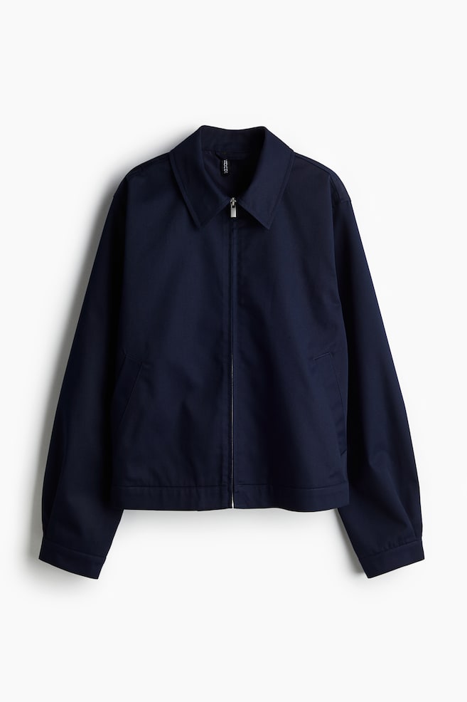 Twill jacket - Navy blue - 1