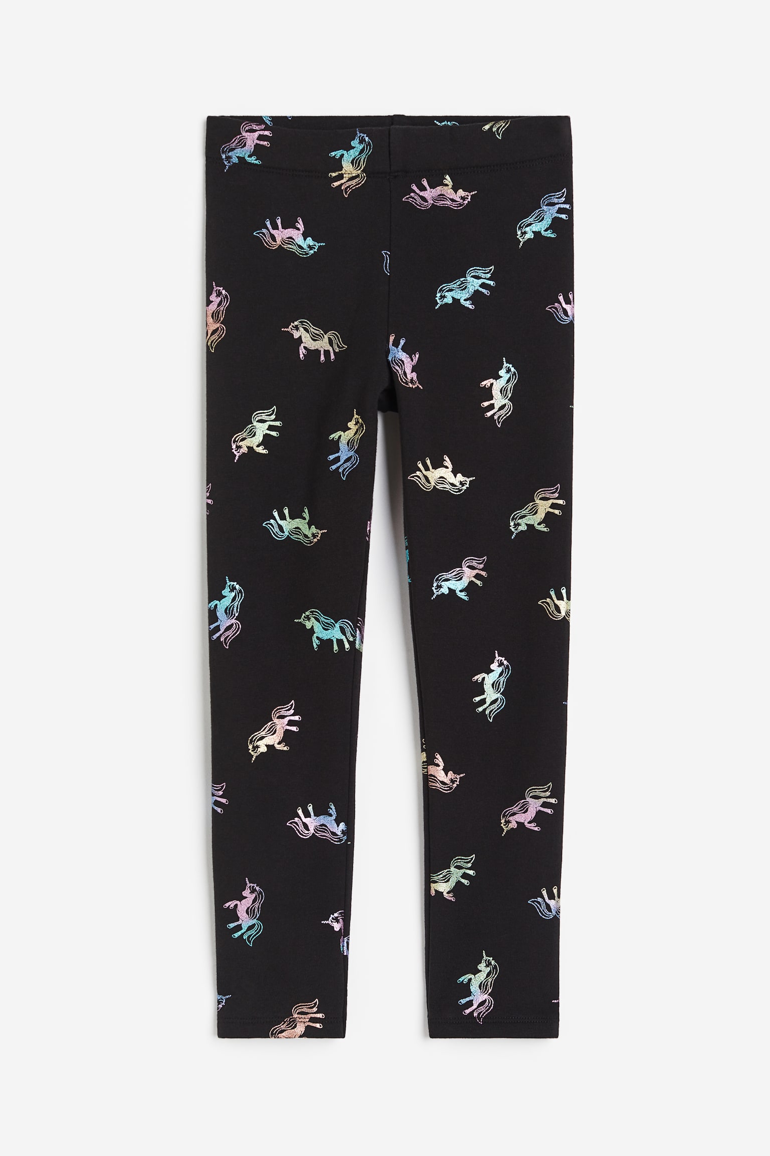 Leggings - Black/Unicorns/Black/Unicorns/Light grey/Bunnies/Black/Dusty green/Butterflies/Black/Hearts/Brown/Leopard print/Black/Unicorns/Black - 1