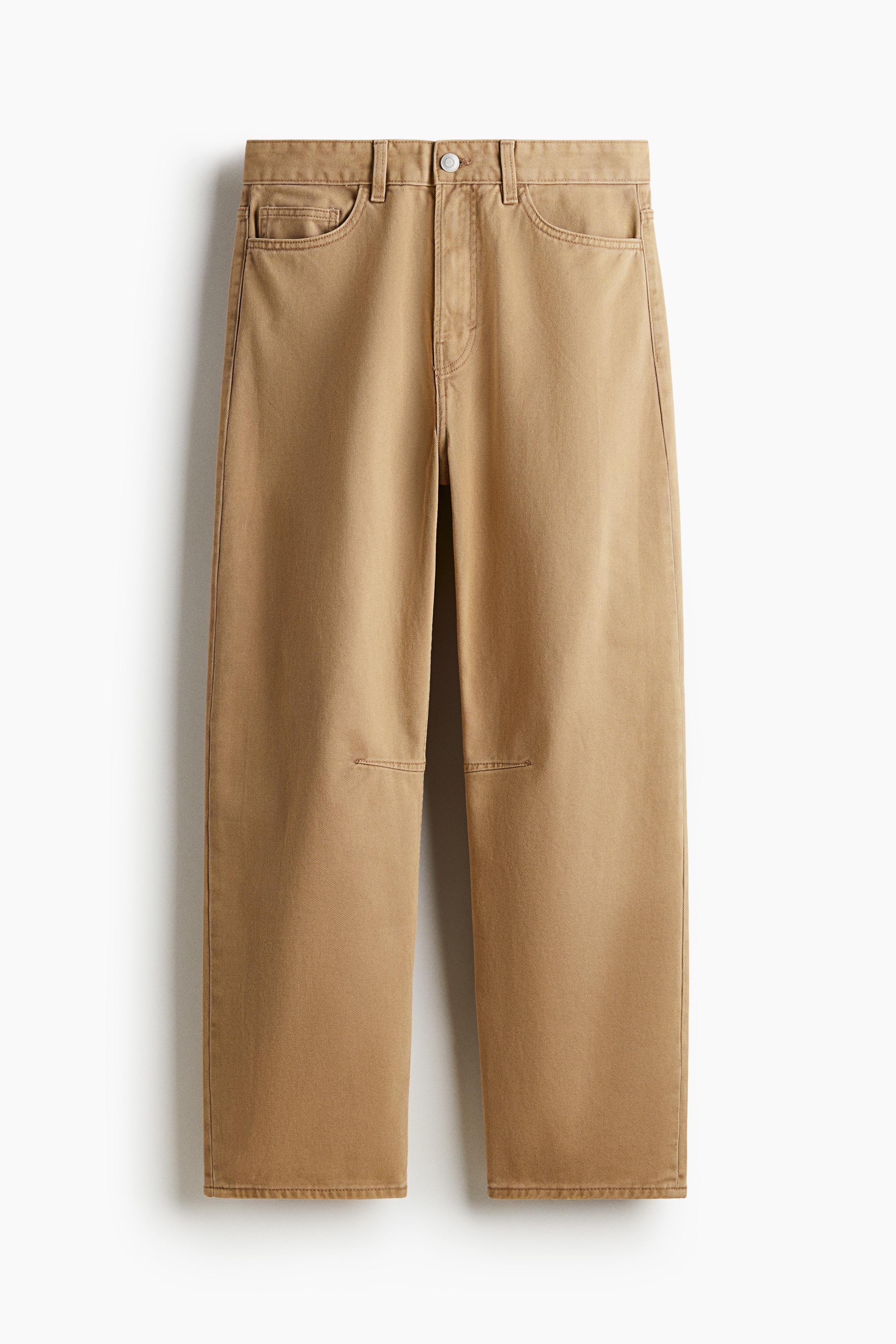 Relaxed-Fit Cotton Pants - Beige