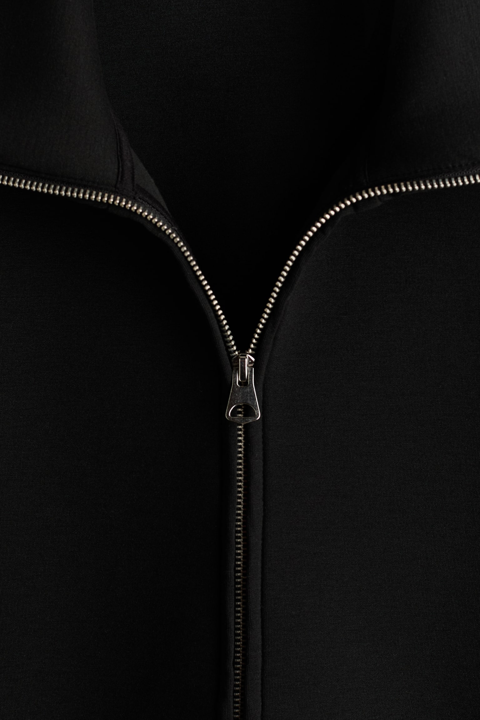 Loose-Fit Track Jacket - Black/Gray melange - 6