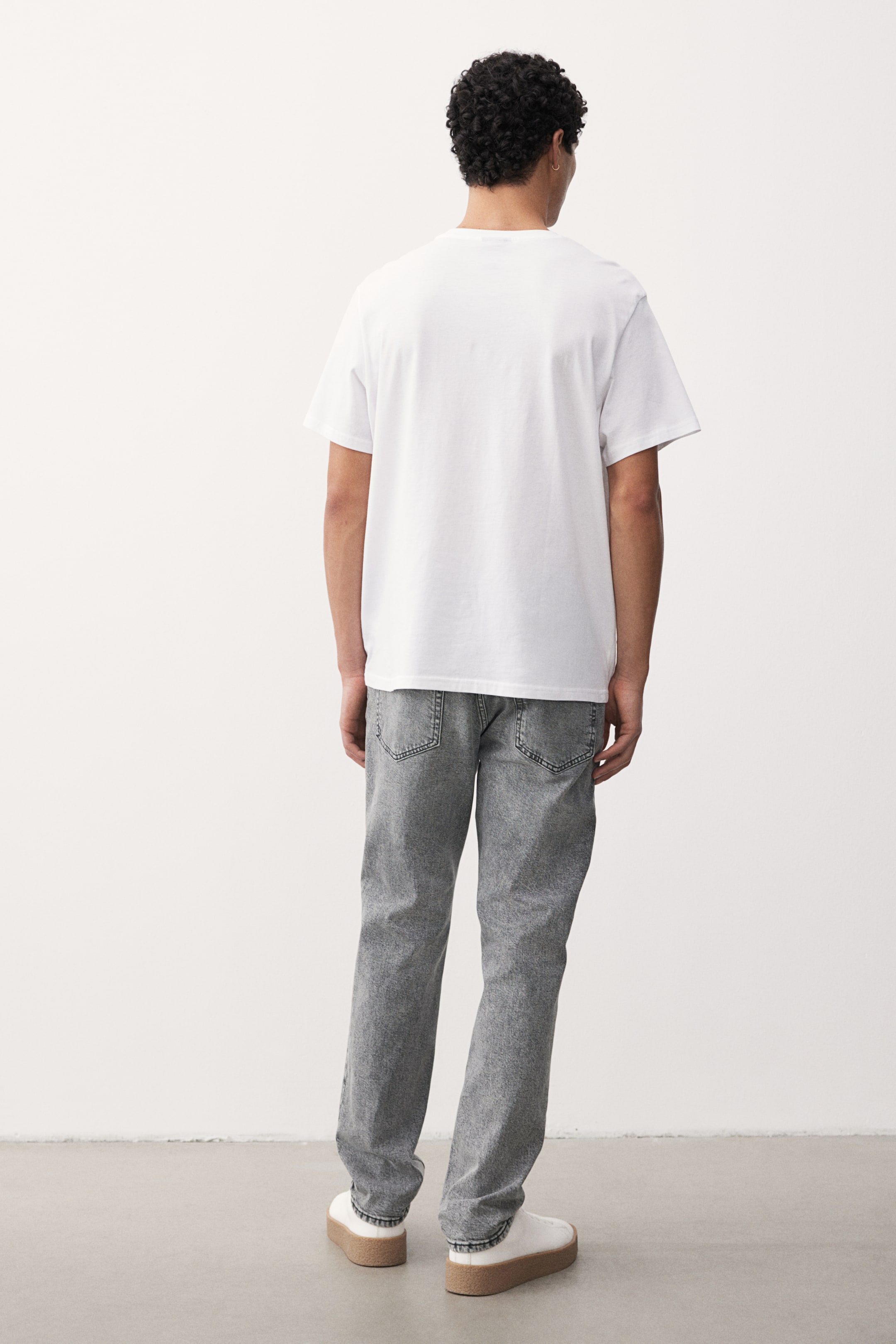 Straight Regular Jeans - Denim grey - Men | H&M GB 4