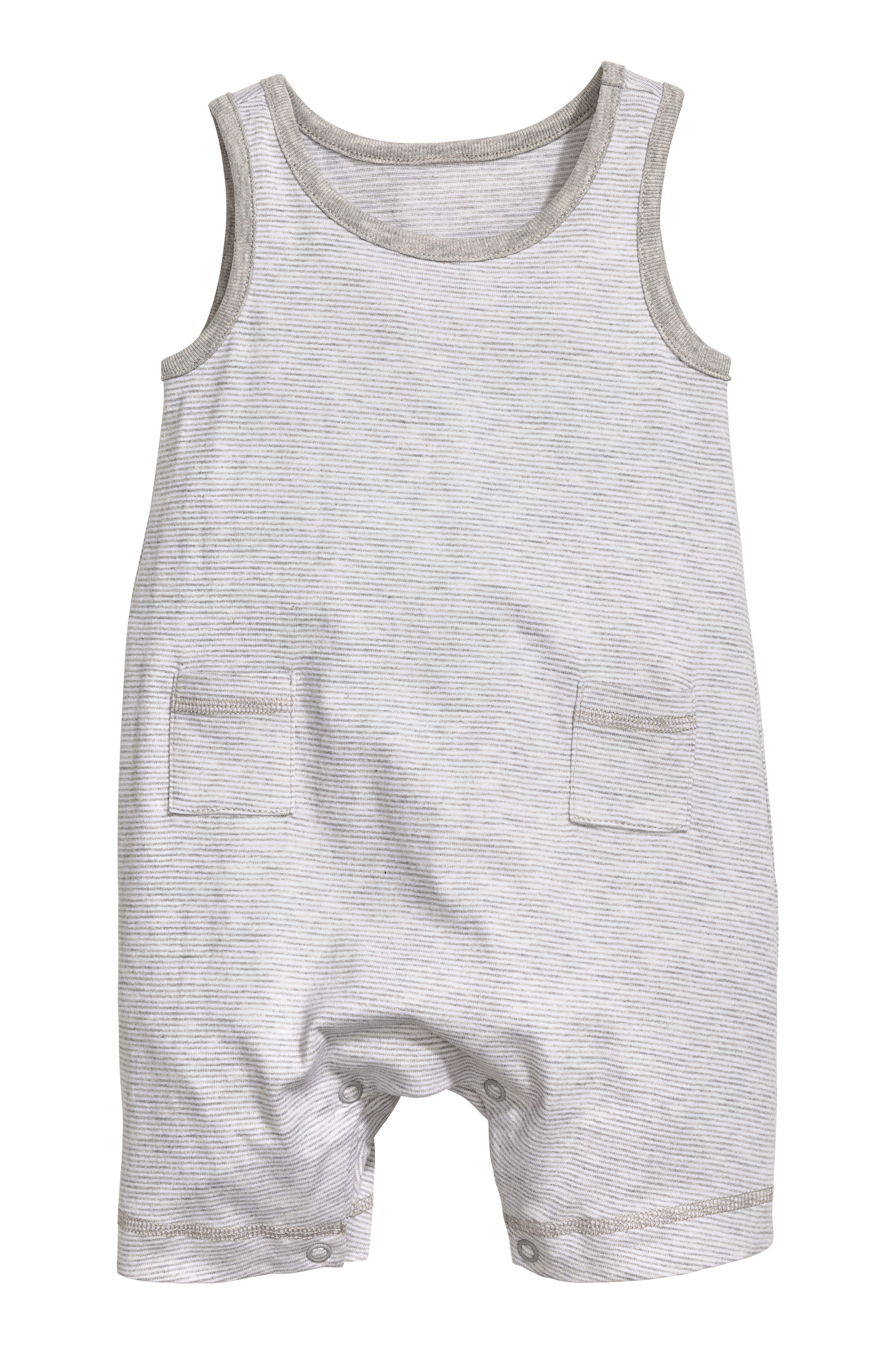 Agrandir l'image: Barboteuse en jersey - Gris/rayé fin - ENFANT | H&M FR 1