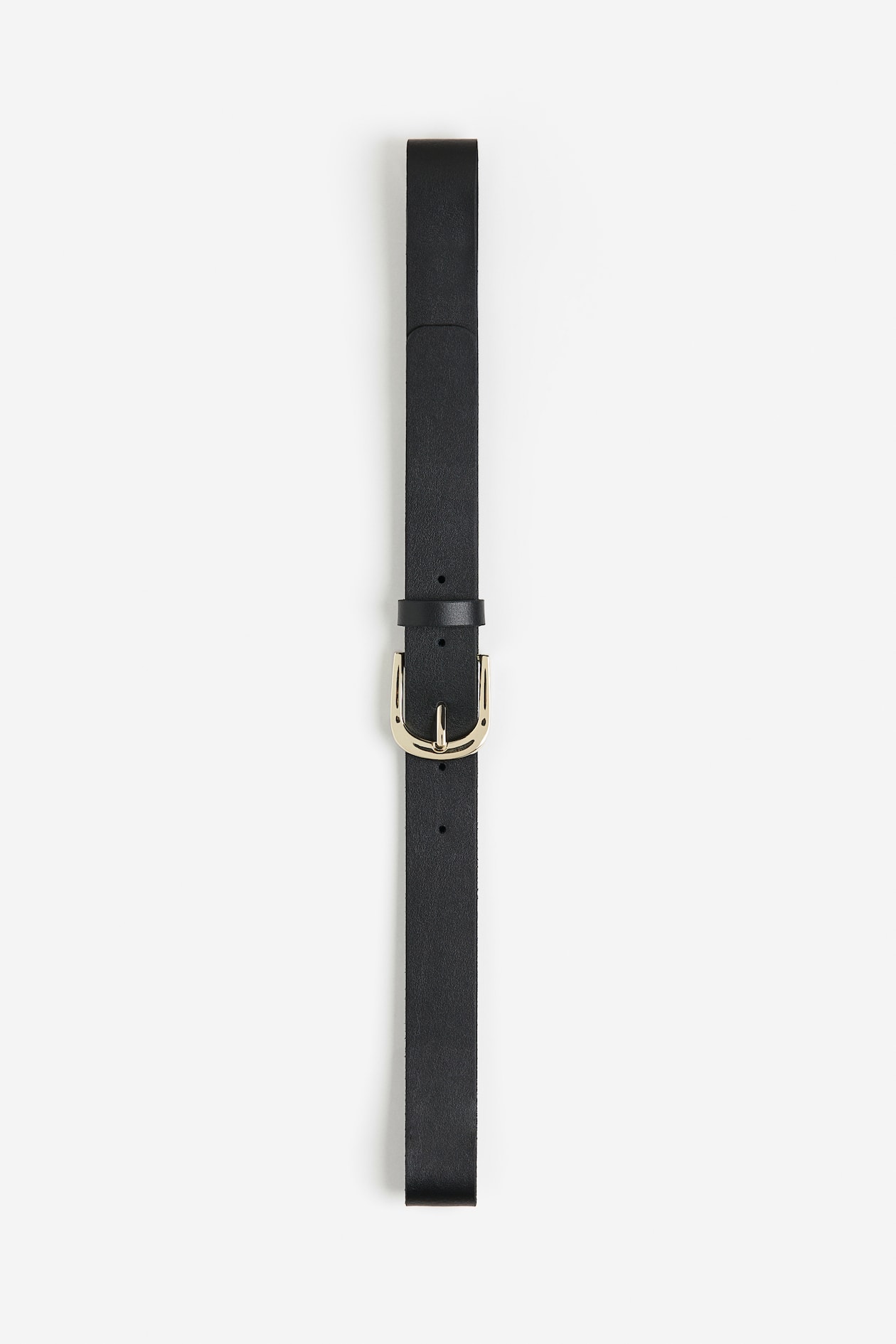 Leather Belt - Black/gold-colored - Ladies | H&M US